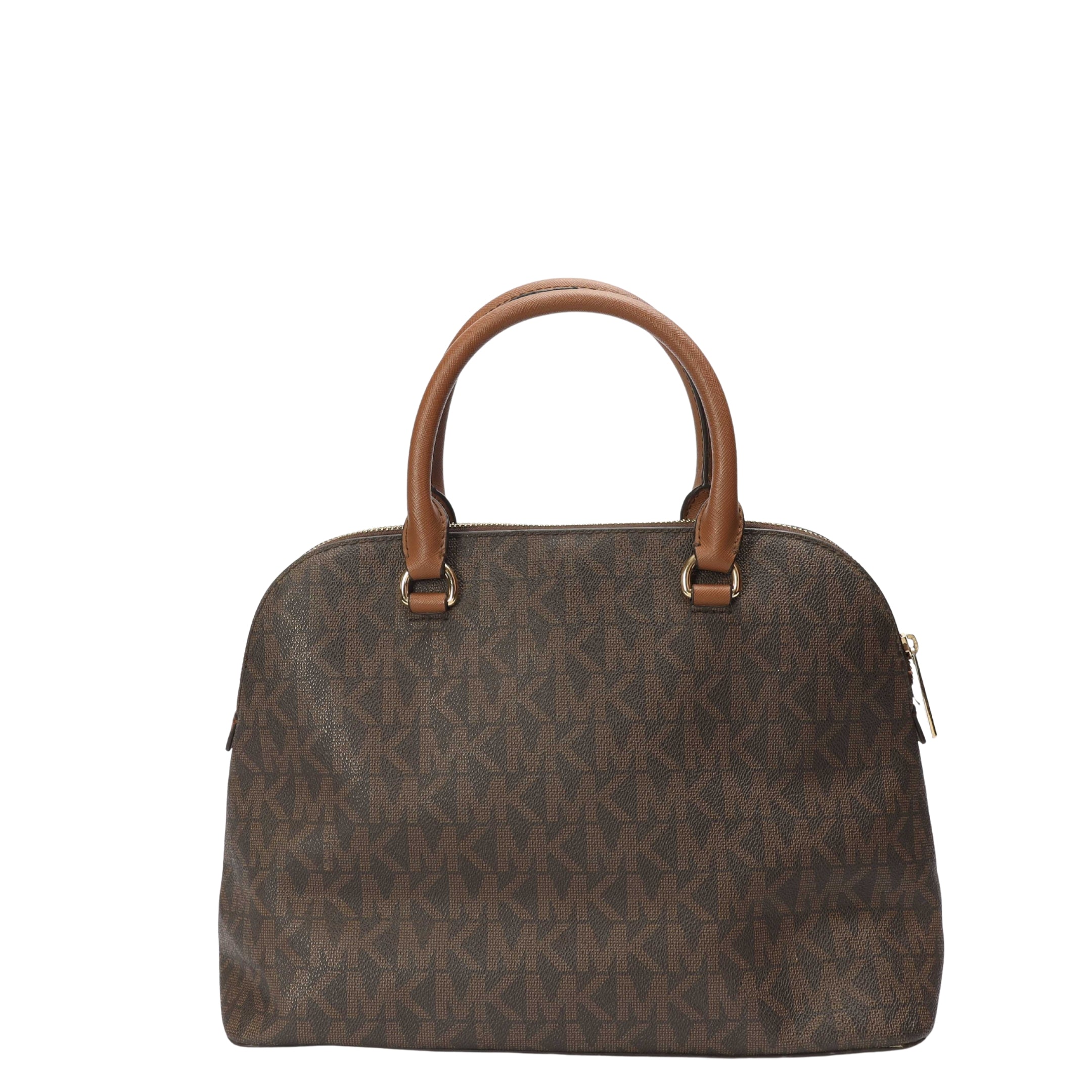 Michael Kors Cindy Medium Logo Brown Satchel