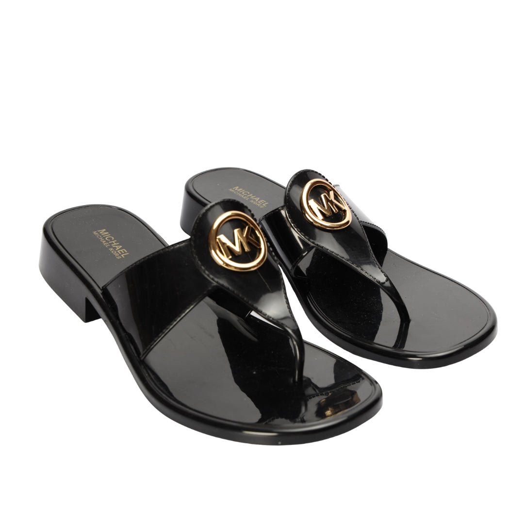 Michael Kors Black Hannah Jelly T-Strap Sandal