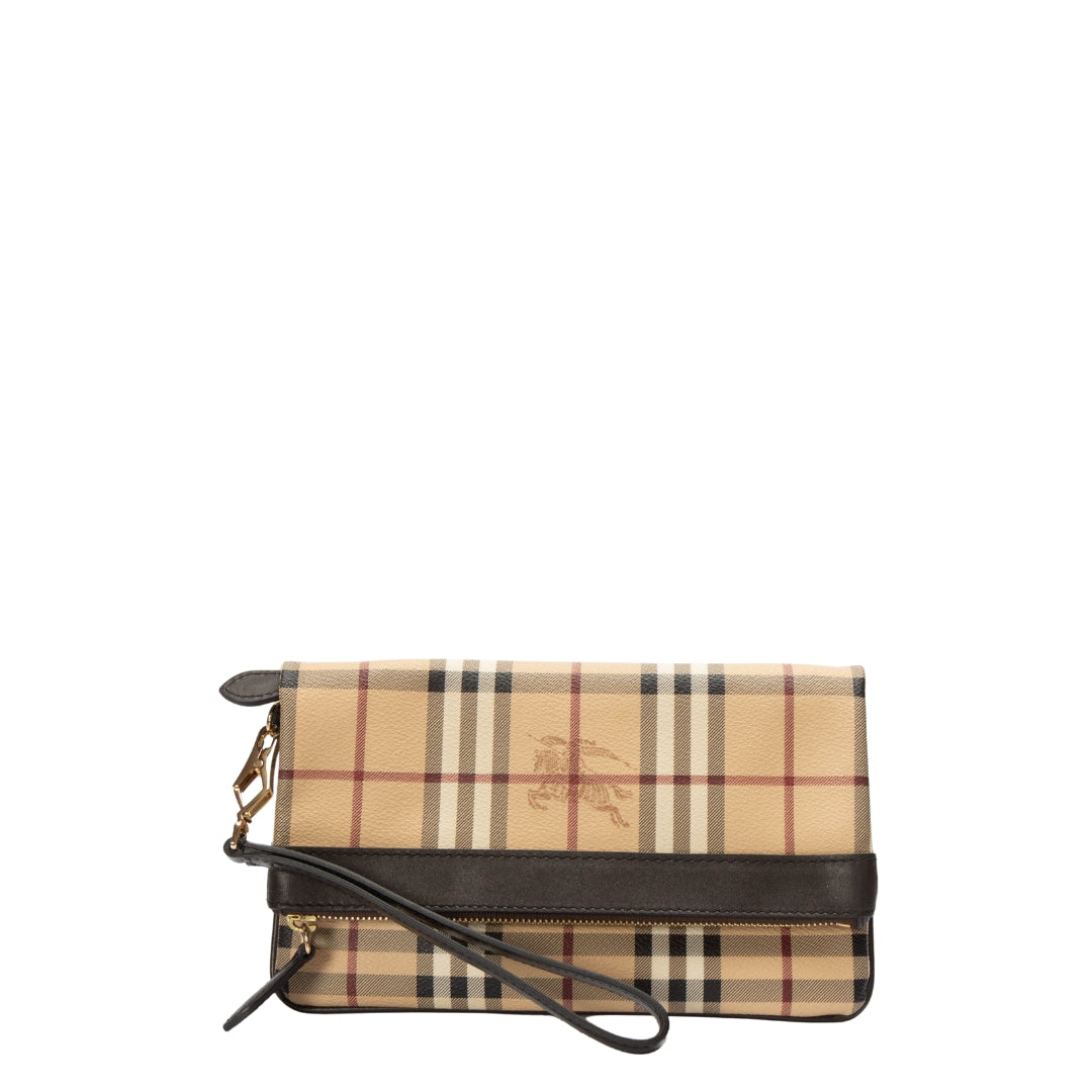 Burberry Haymarket Check Adeline Folding Wristlet