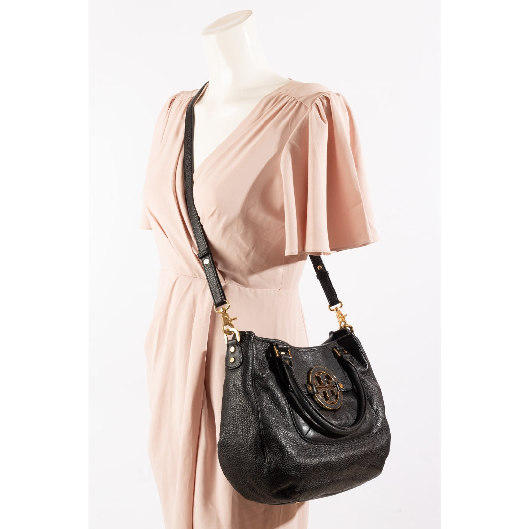 Tory Burch Black Amanda Hobo Bag