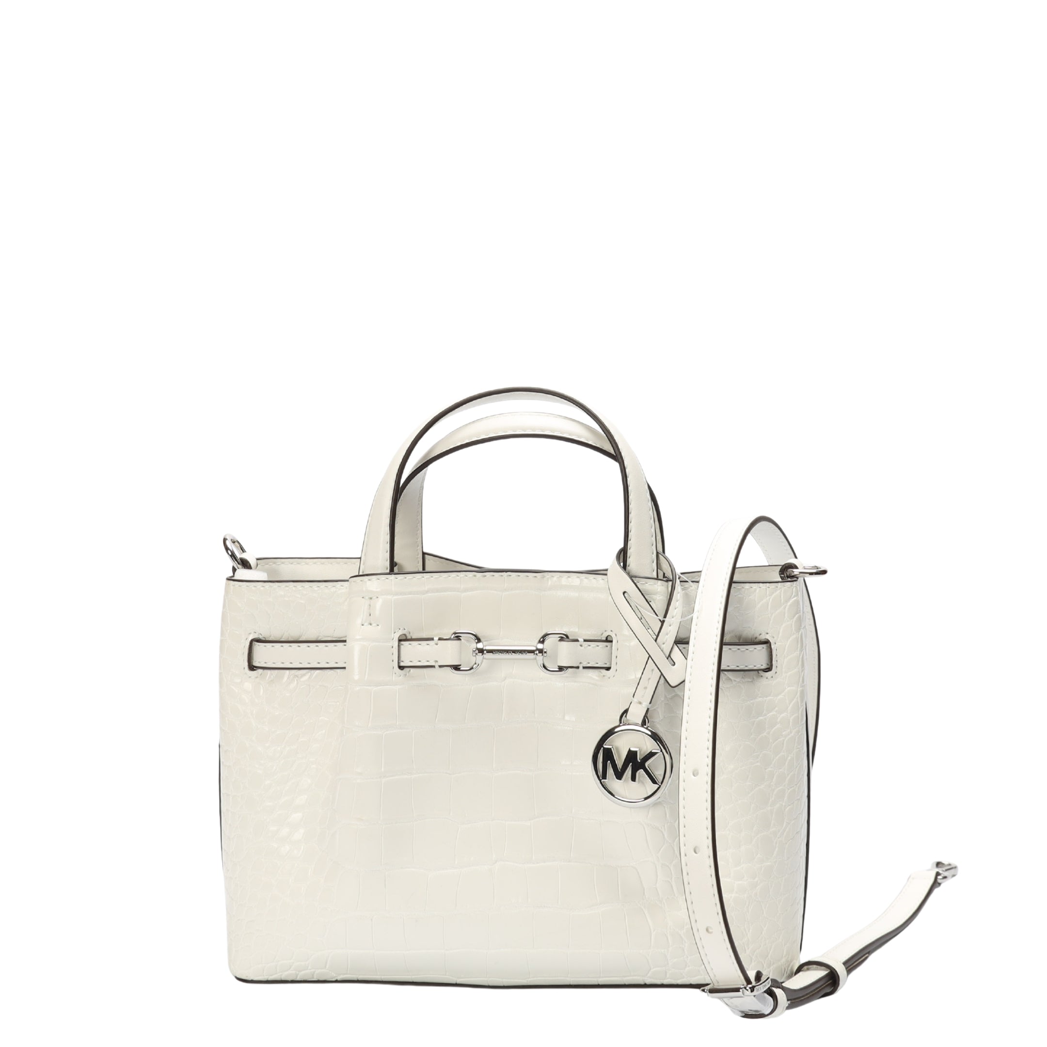 Michael Kors White Carson Convertible Satchel