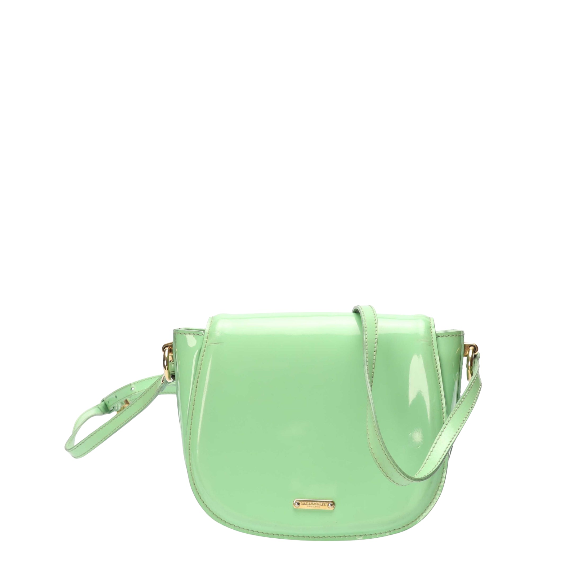 Burberry Green Patent Leather Crossbody Bag