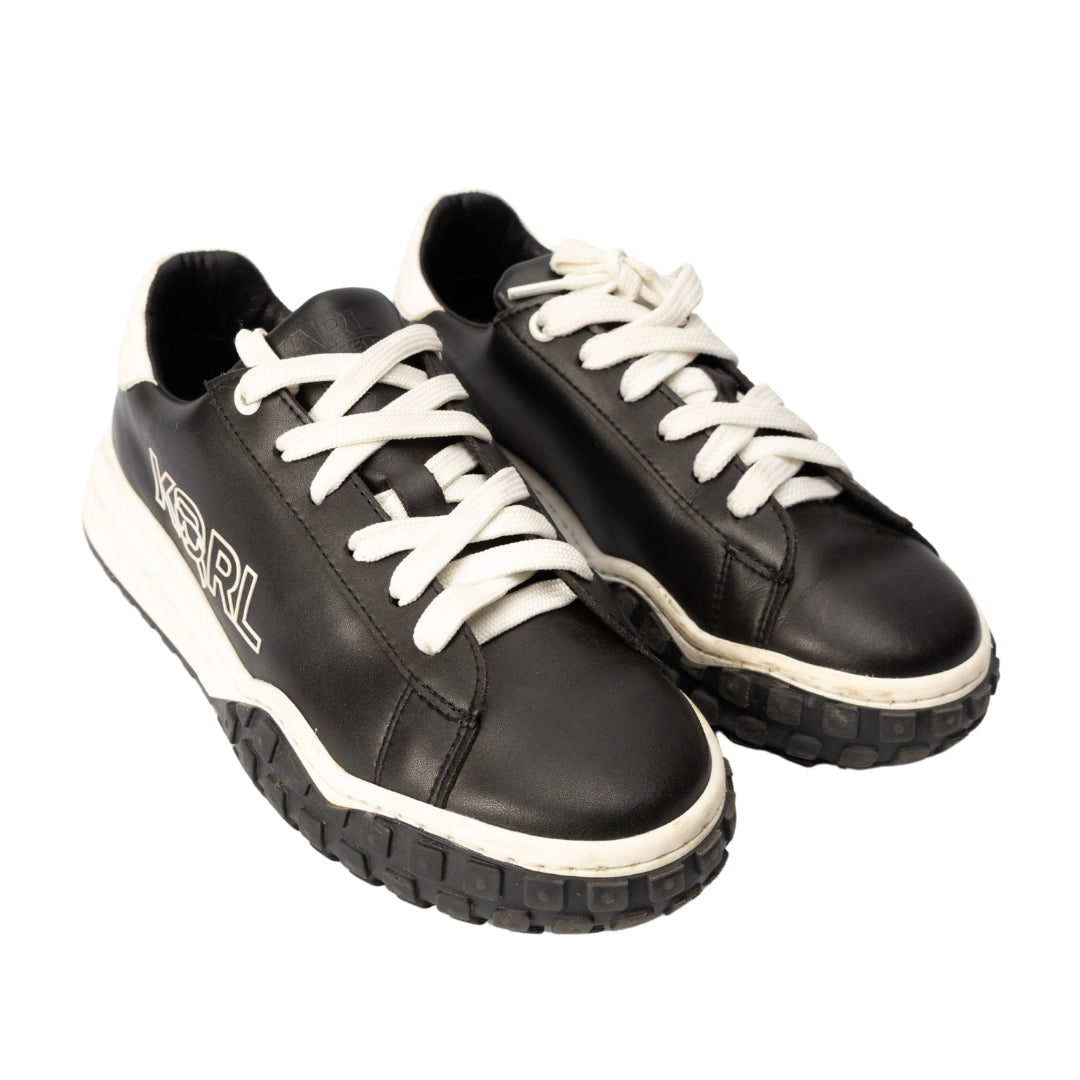 Karl Lagerfeld Leather Lace-up Trainers Sneakers