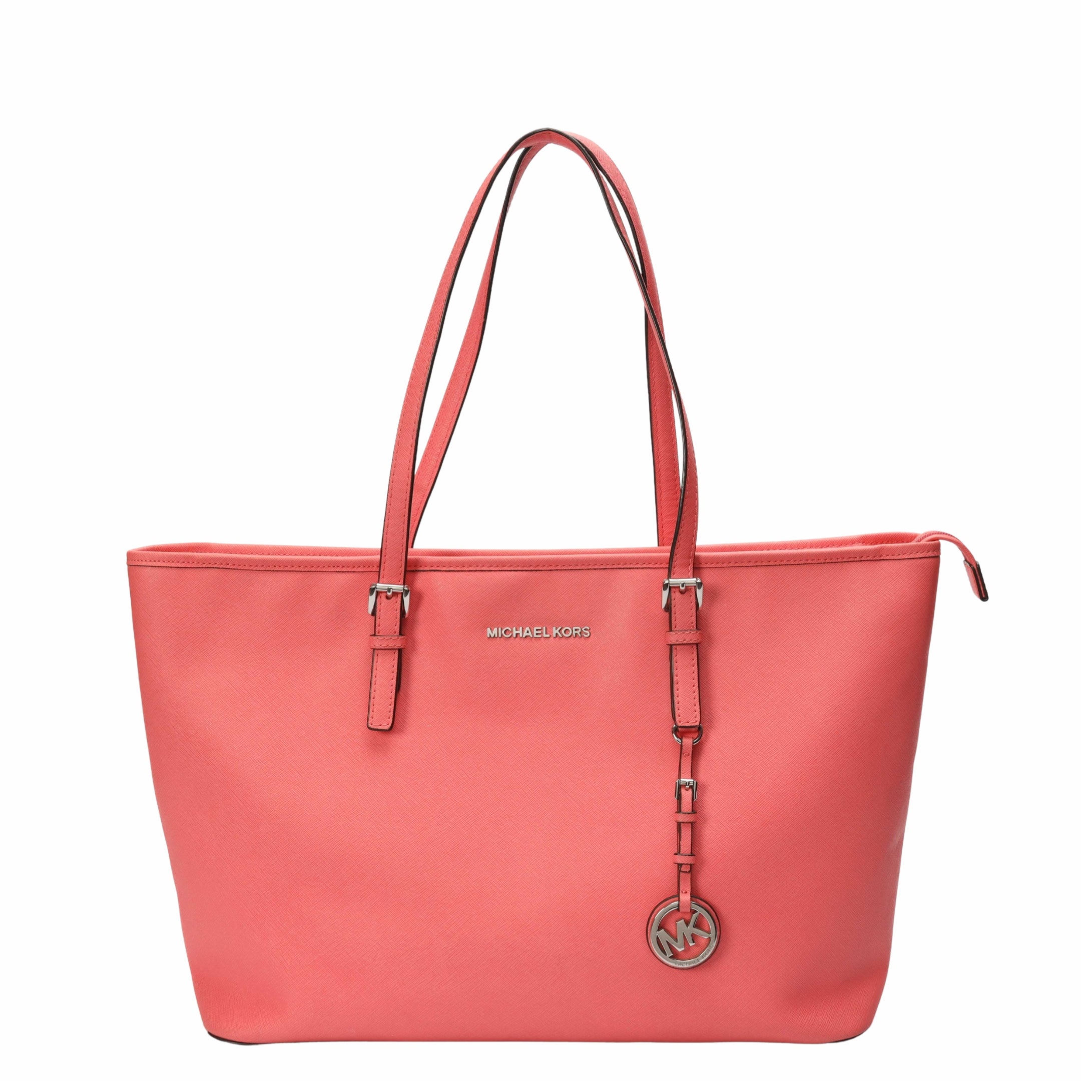 Michael Kors Jet Set Peach Zip Tote Bag