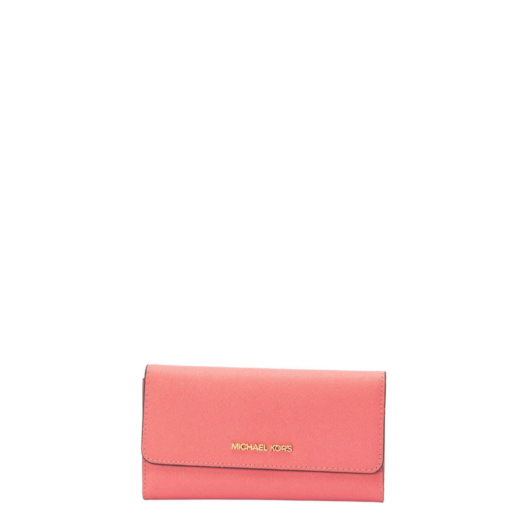 Michael Kors Jet Set Travel Pink Tri-Fold Wallet