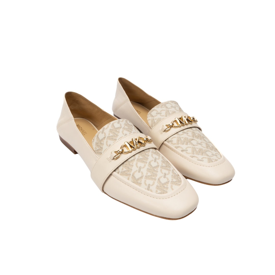 Michael Kors Tiffanie Leather and Empire Signature Logo Mule