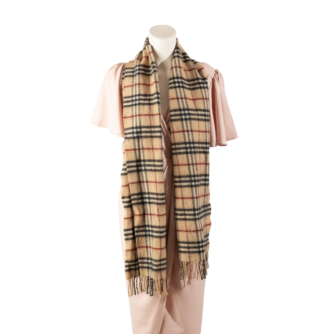Burberry Check Cashmere Scarf