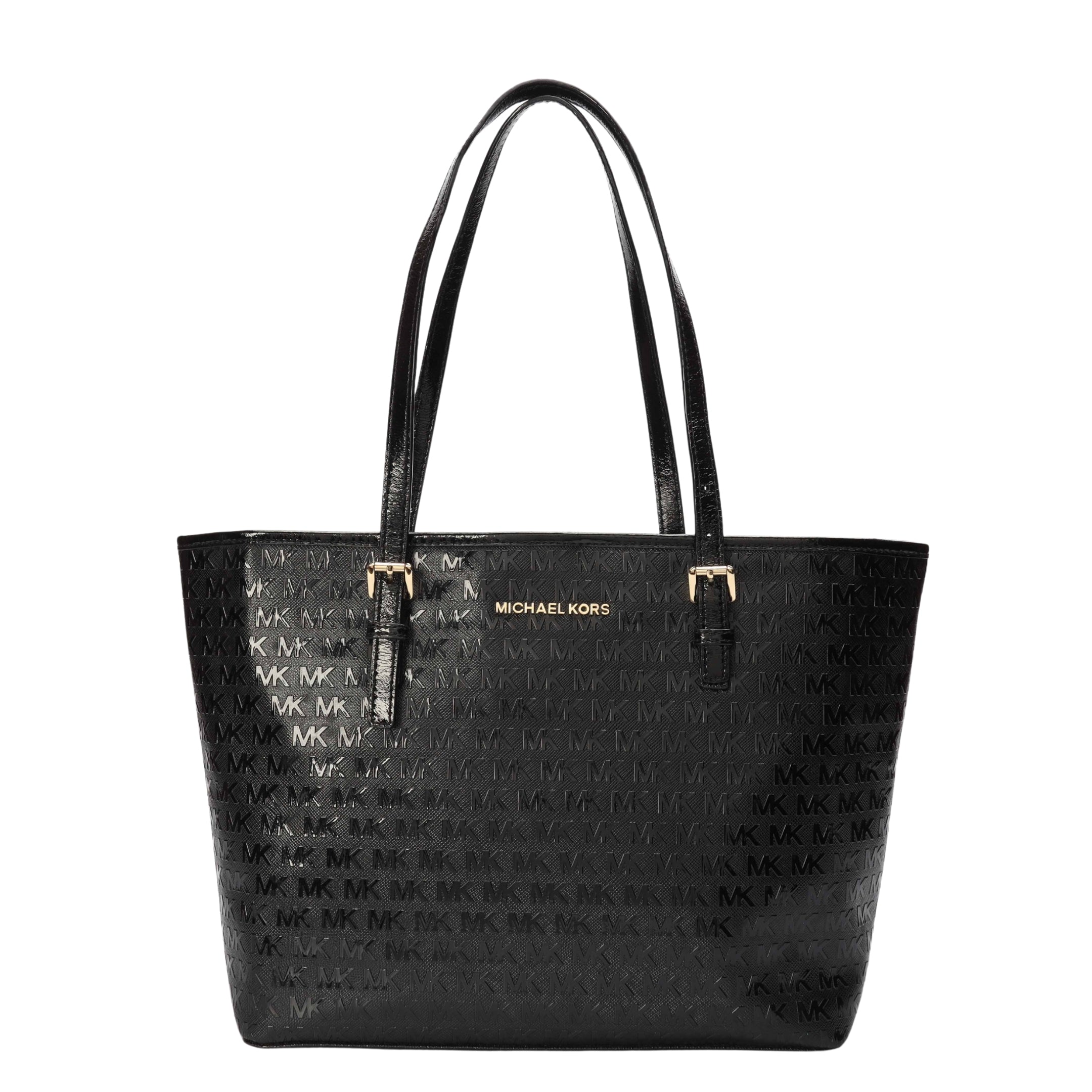 Michael Kors Jet Set Logo Black Tote