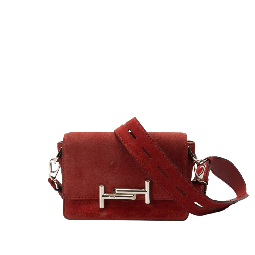 Tod's Suede Double T Crossbody Bag