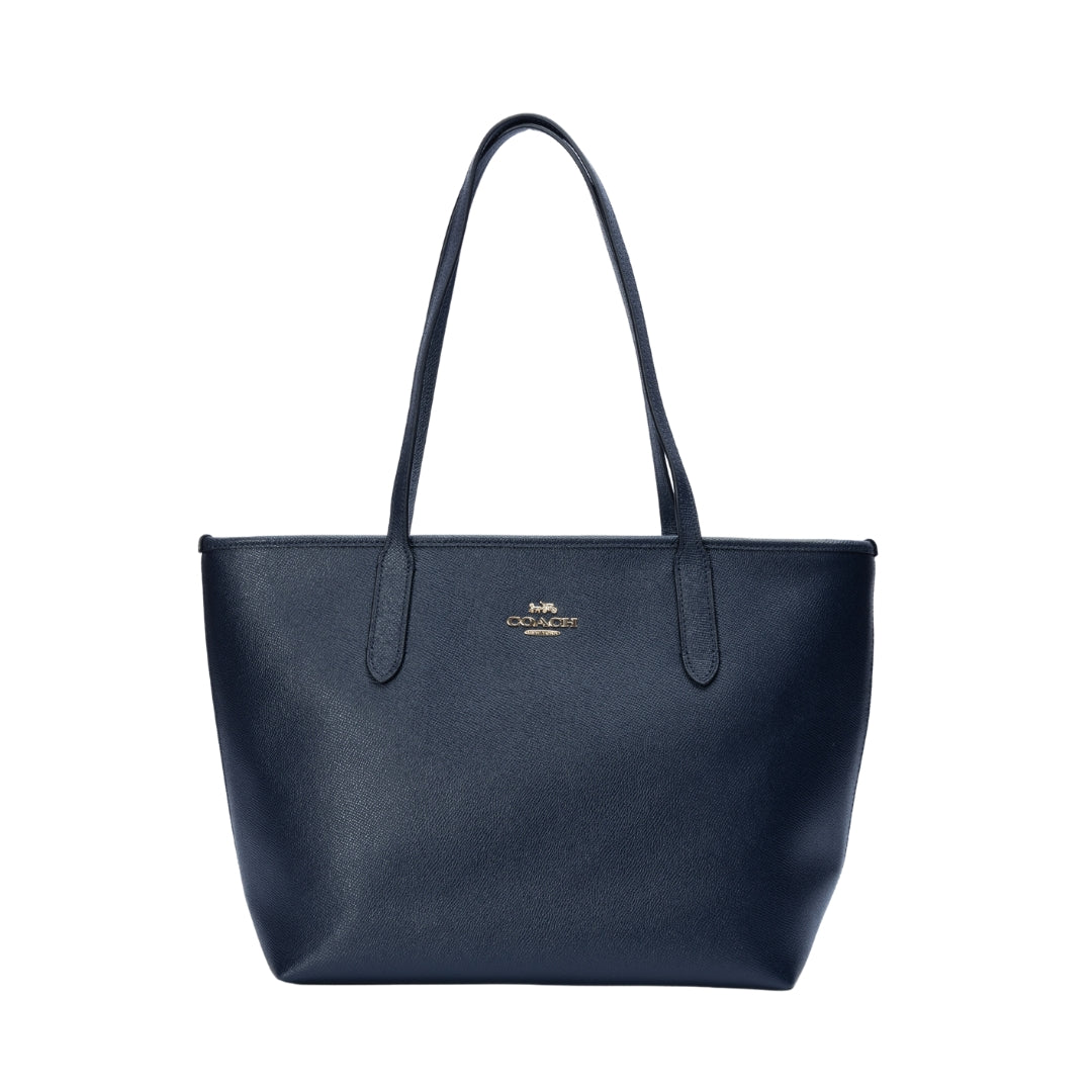 Coach Navy Blue Avenue Zip Tote