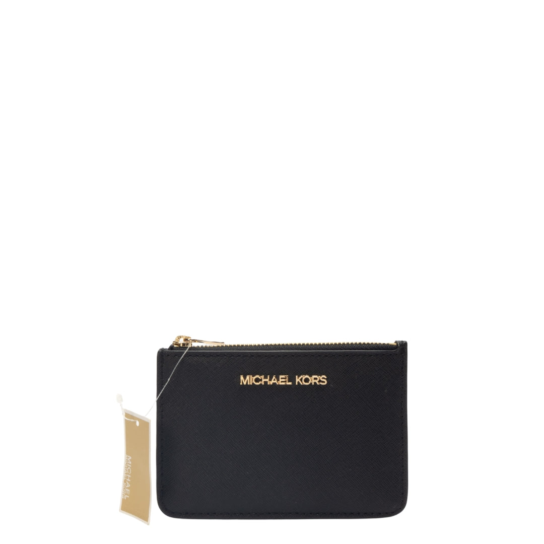 Michael Kors Black Small Jet Set Leather Wallet