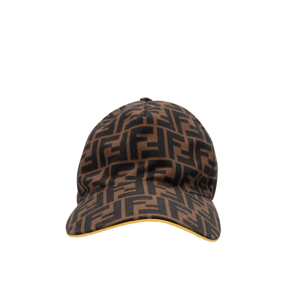 Fendi Brown Zucca Canvas Baseball Cap - Main Image