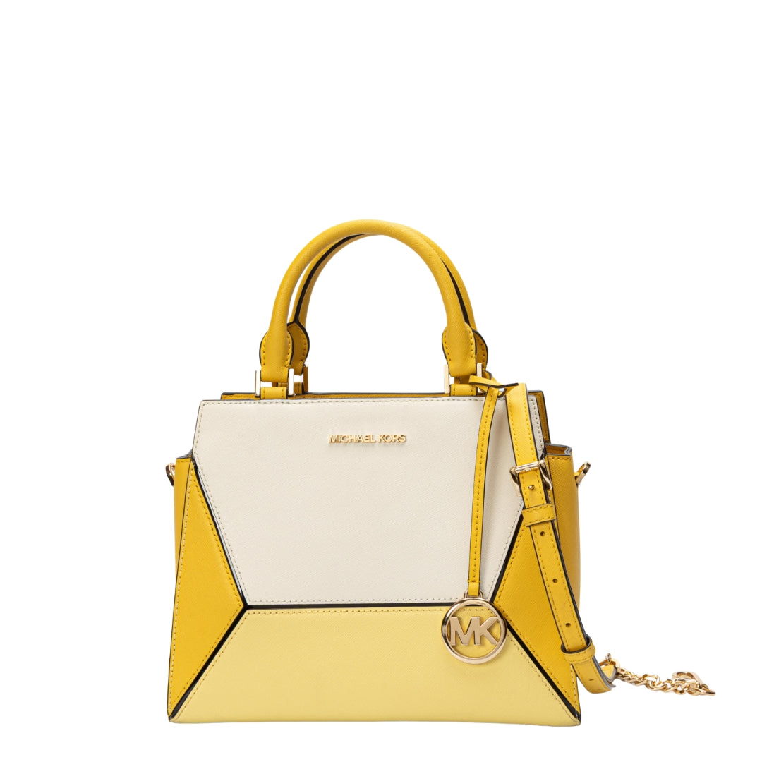 Michael Kors Yellow Prism Convertible Satchel
