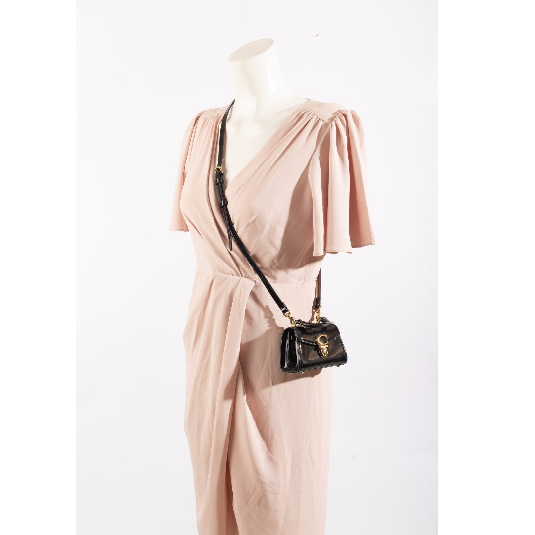 Coach Sammy Black Top Handle Mini Sling Bag