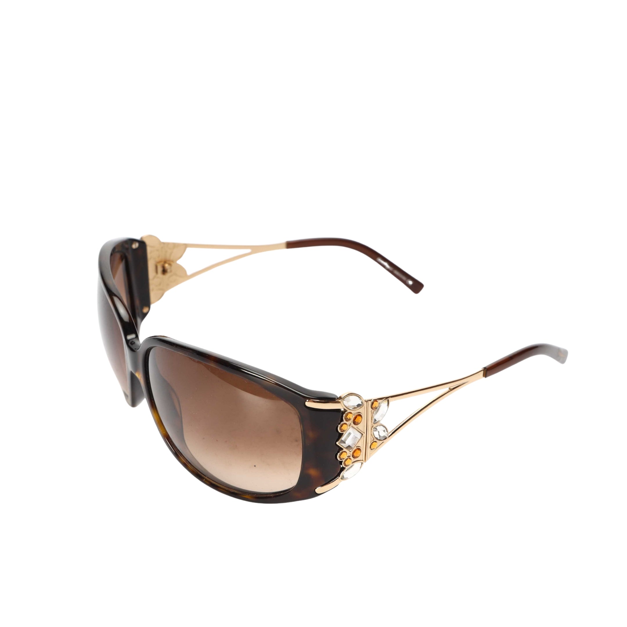 Salvatore Ferragamo Brown Studded Sunglasses