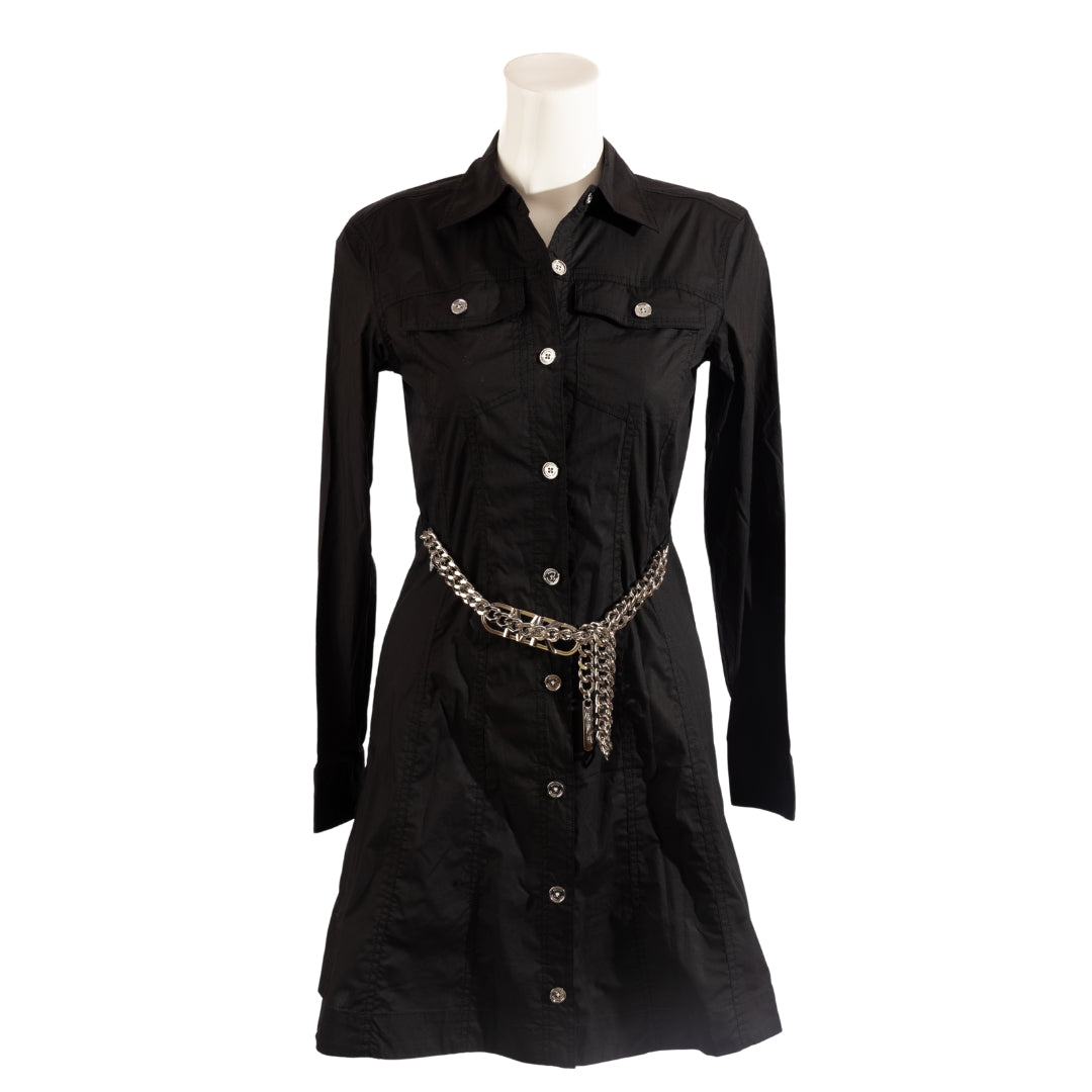 Michael Kors Poplin Belted Mini Dress