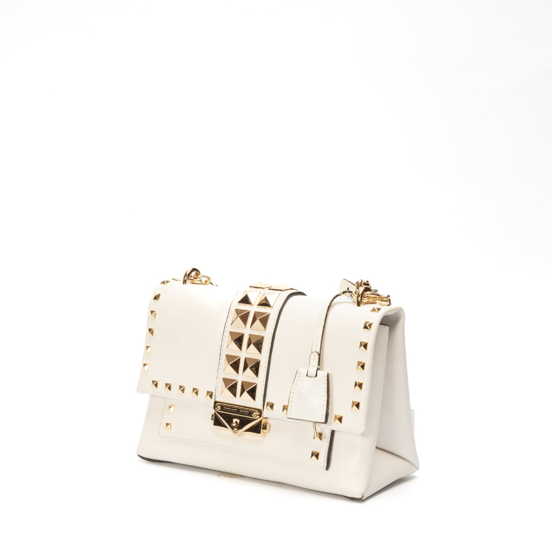 Michael Kors Optic White Cece Medium Shoulder Bag