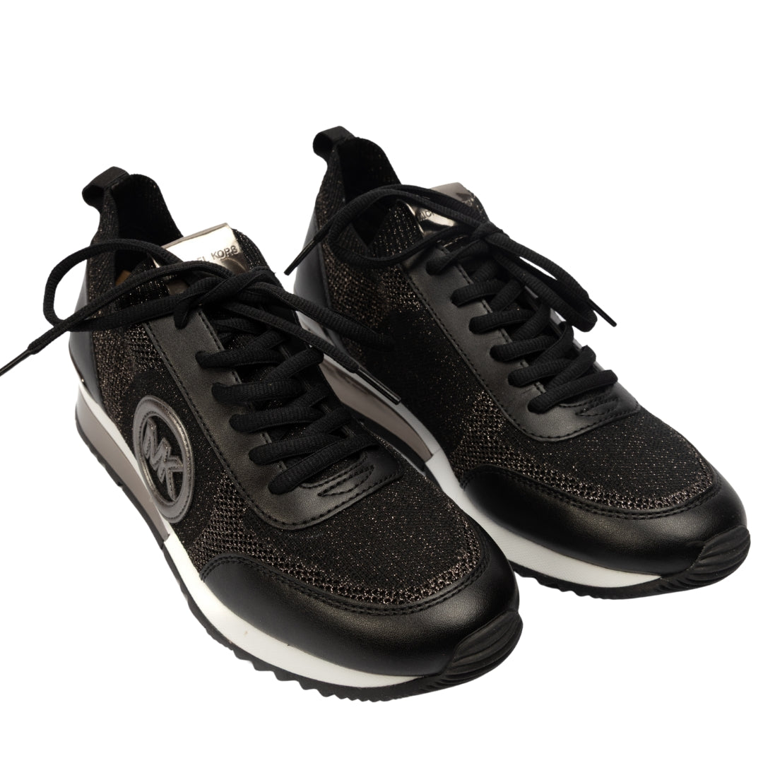 Michael Kors Jenkins Metallic Stretch Knit Trainer Sneakers