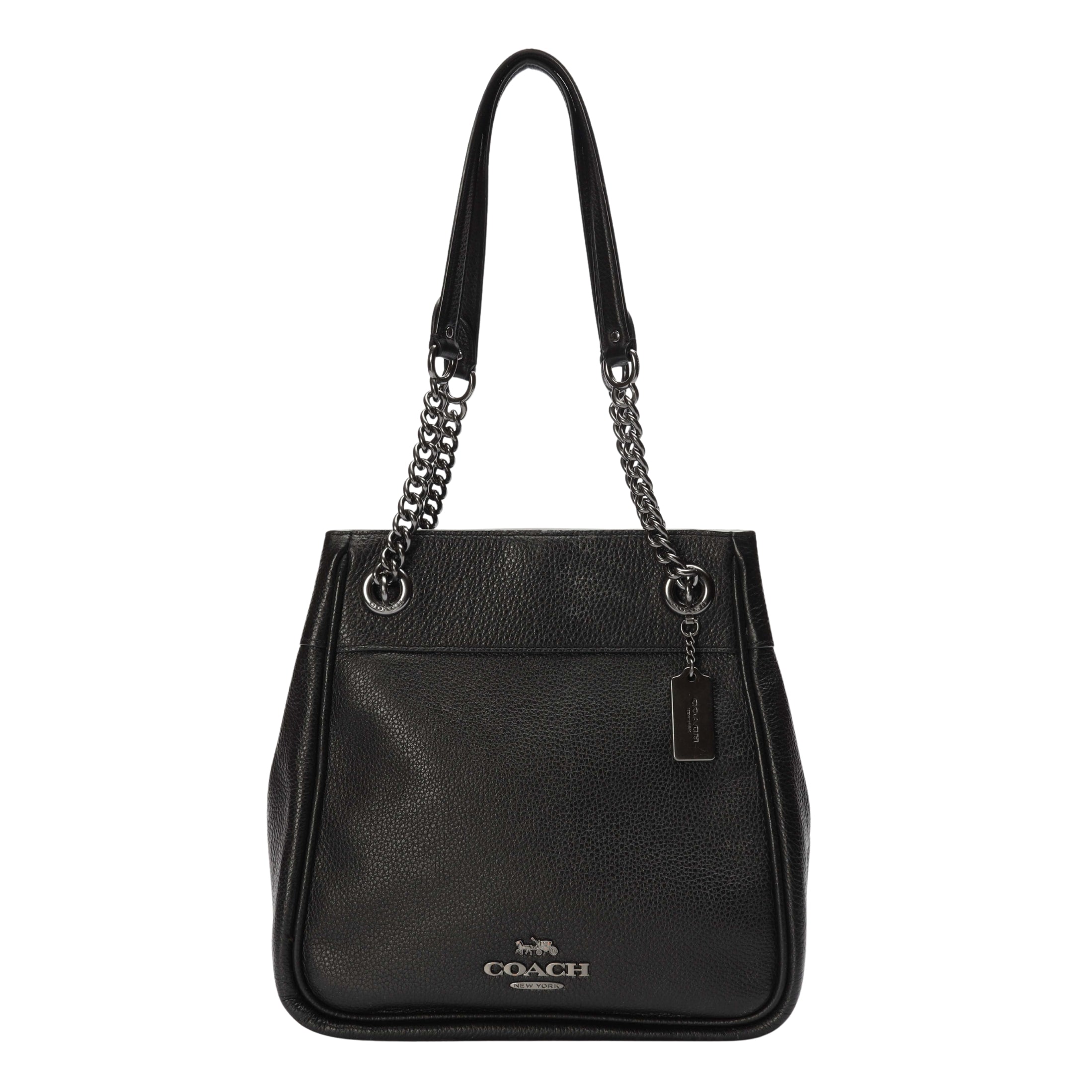 Coach Cammie Black Chain Bucket Bag