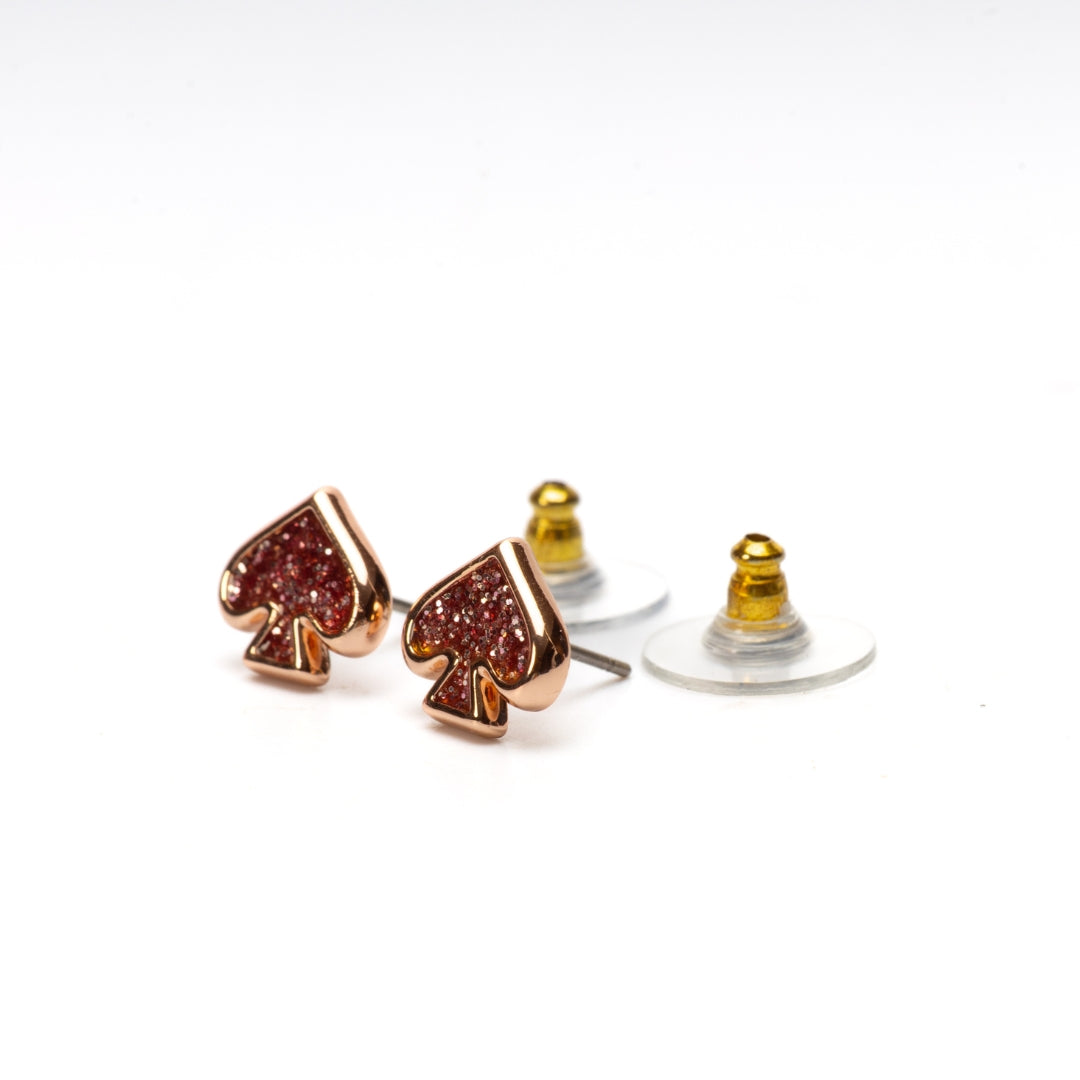 Kate Spade Signature Spade Glitter Enamel Studs
