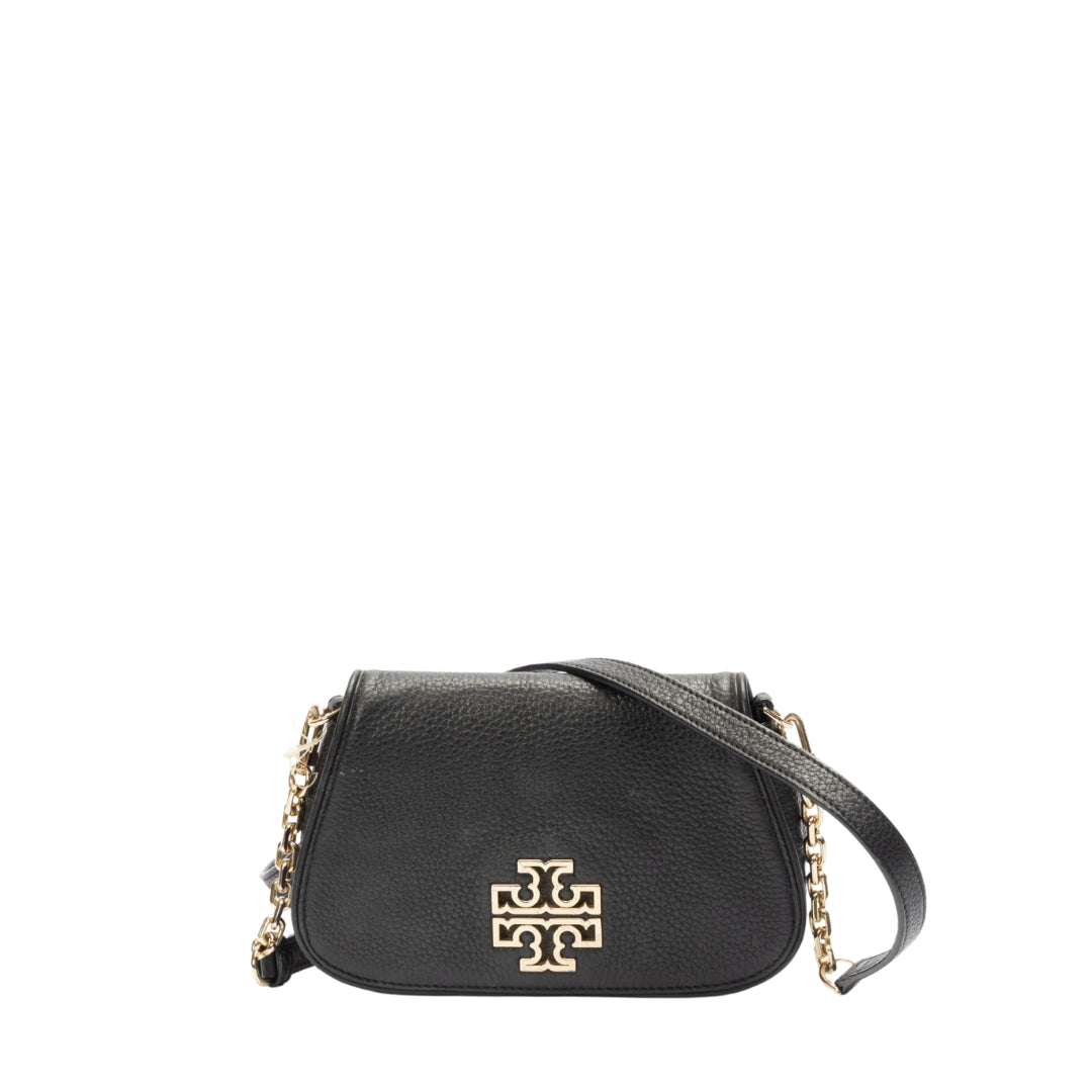 Tory Burch Britten Black Leather Crossbody Bag