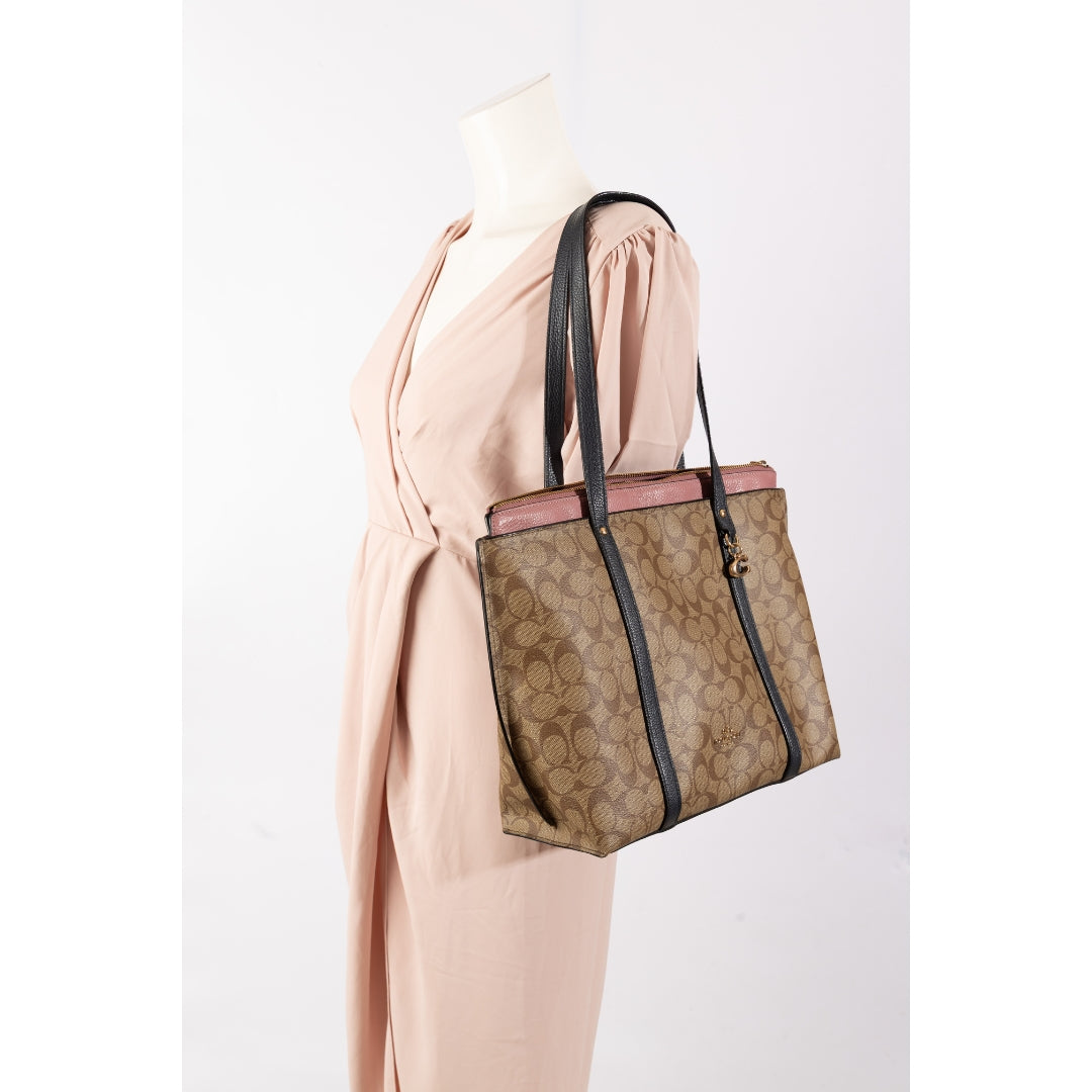 Coach Colorblock Signature Canvas May Tote Bag