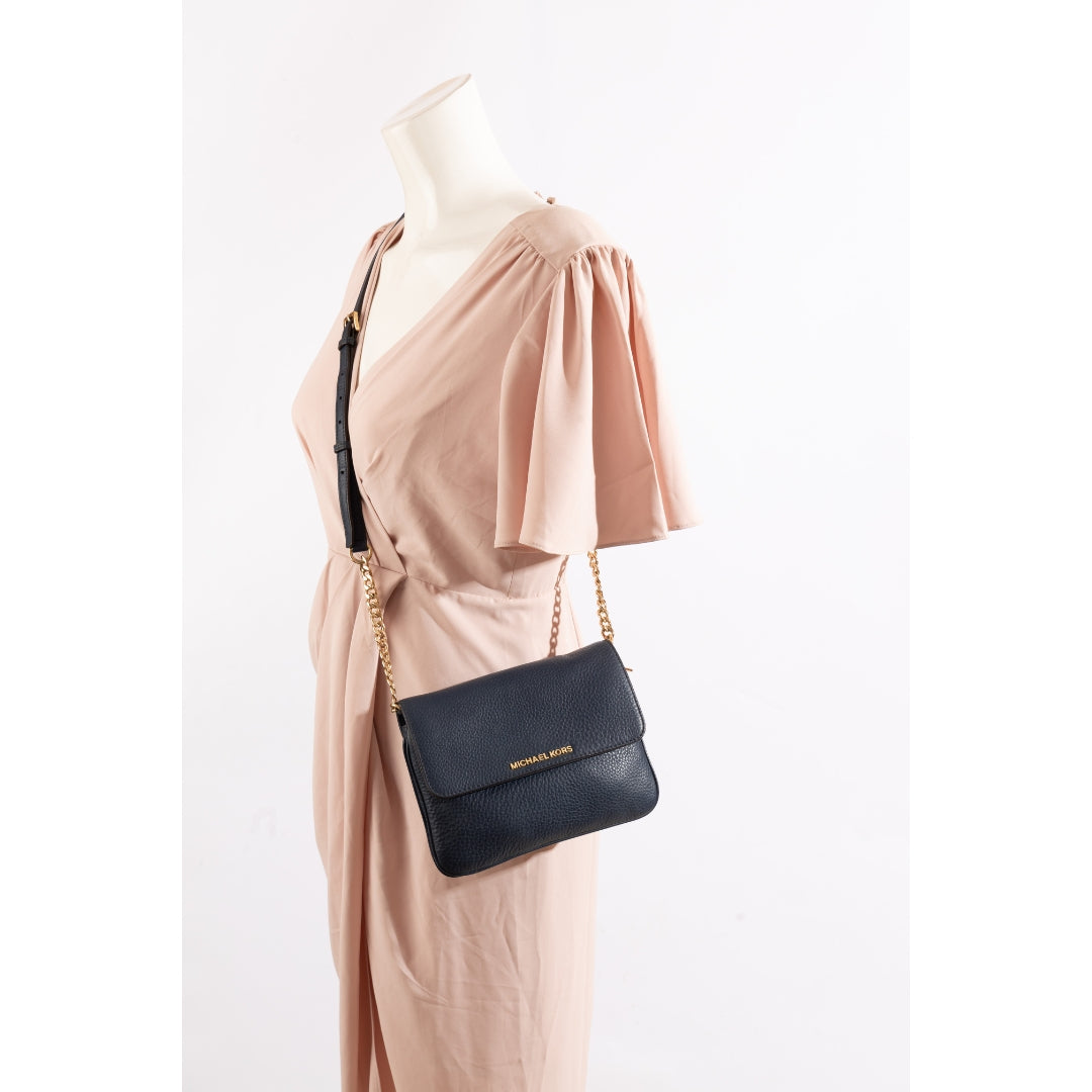Michael Kors Blue Jet Set Flap Crossbody Bag