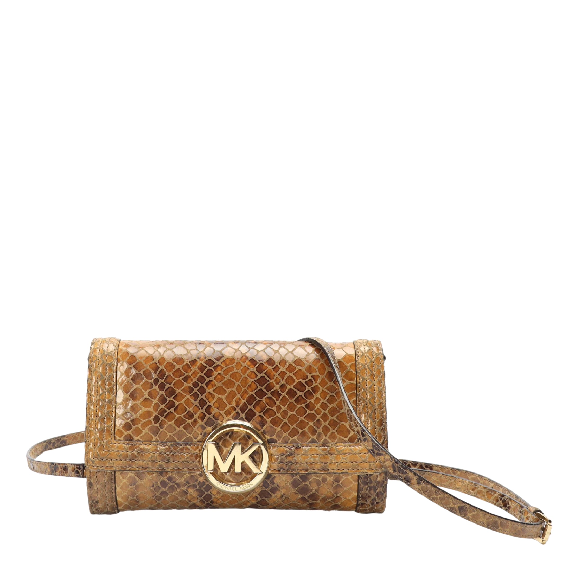 Michael Kors Fulton Python Embossed Crossbody Bag
