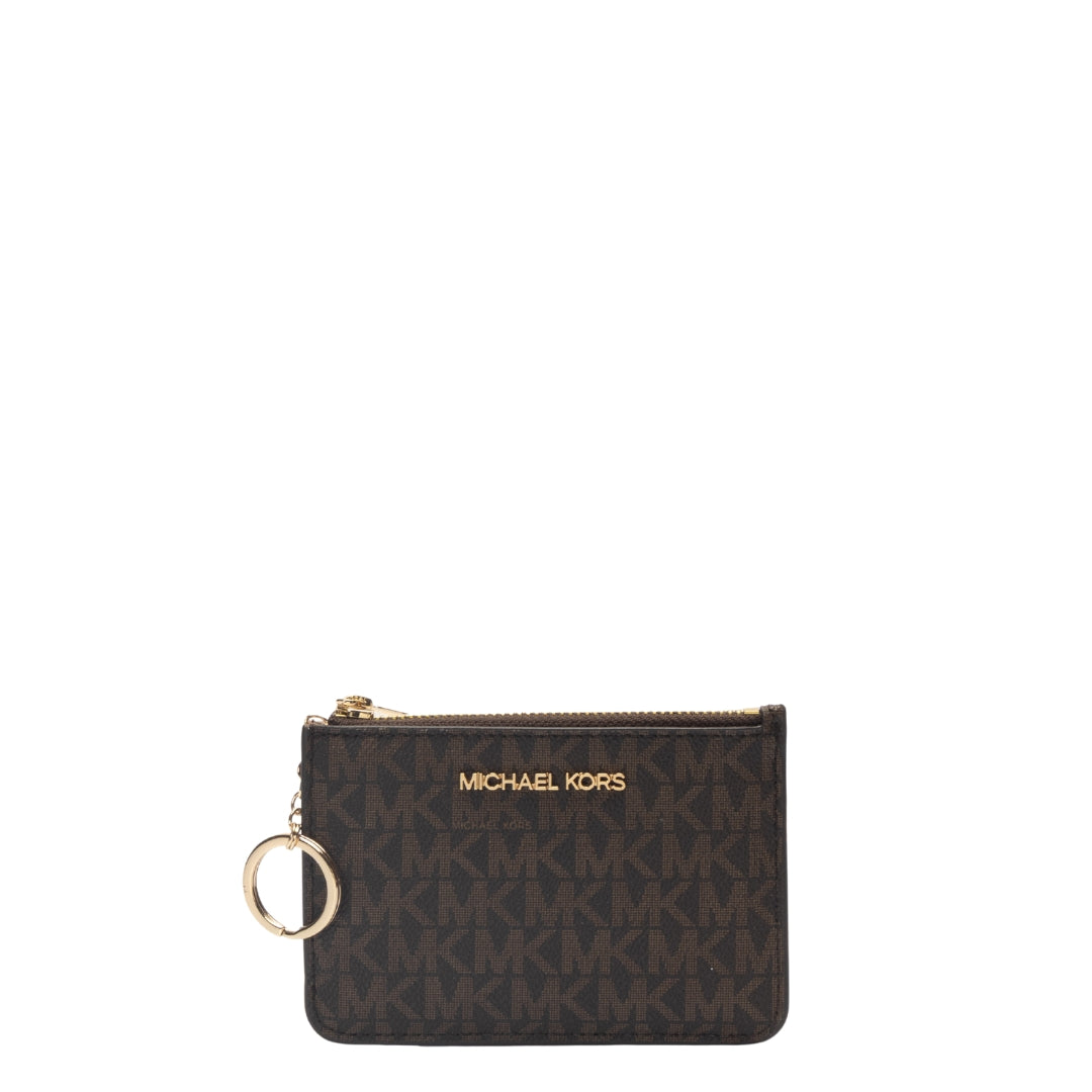 Michael Kors Jet Set Brown Logo Small Wallet