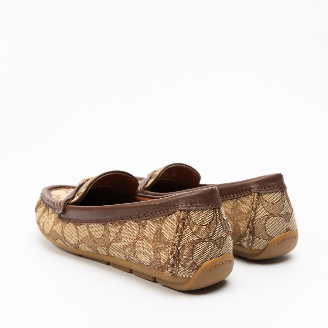 Coach Mona Driver In Signature Jacquard Loafers