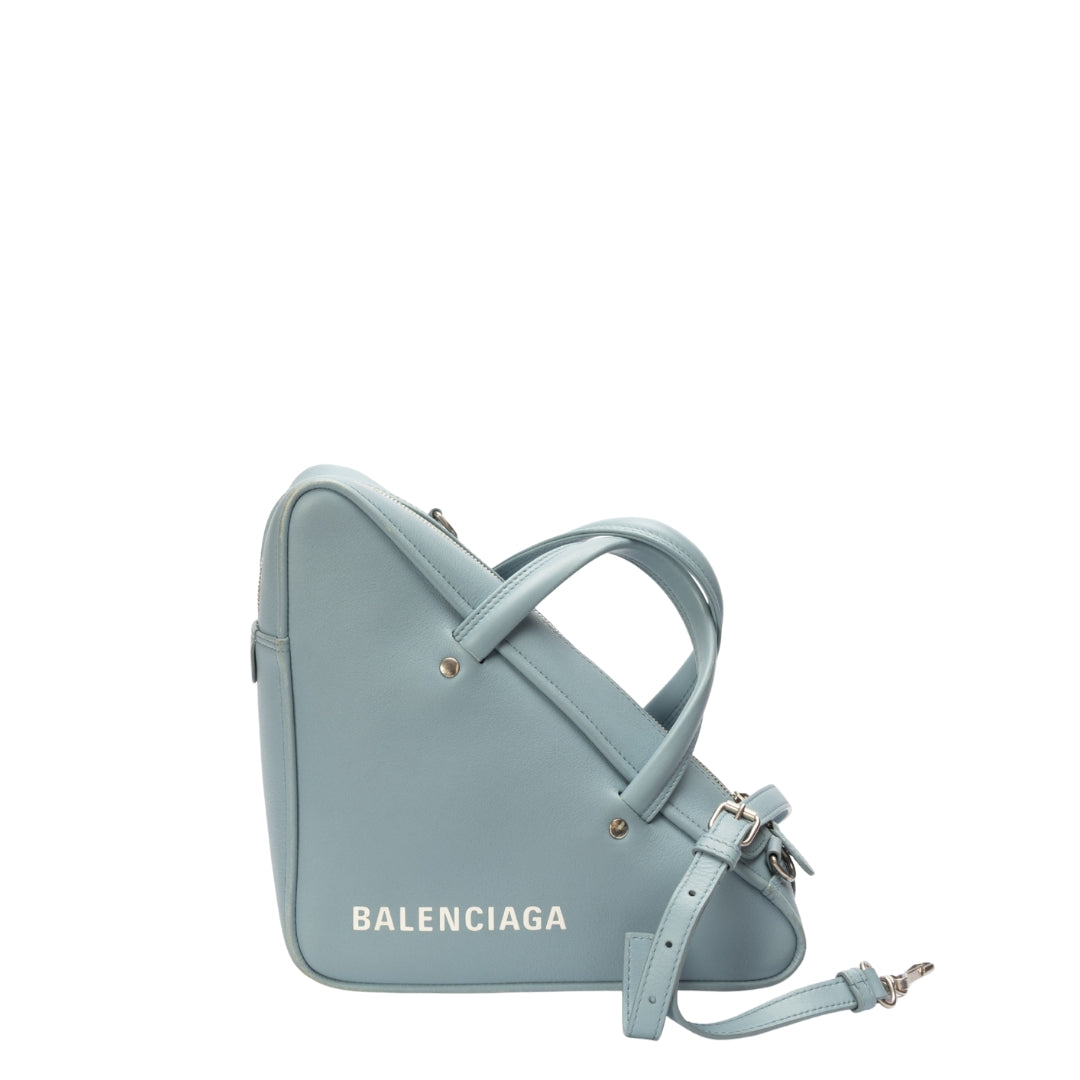 Balenciaga Blue Duffle Triangle Crossbody Bag