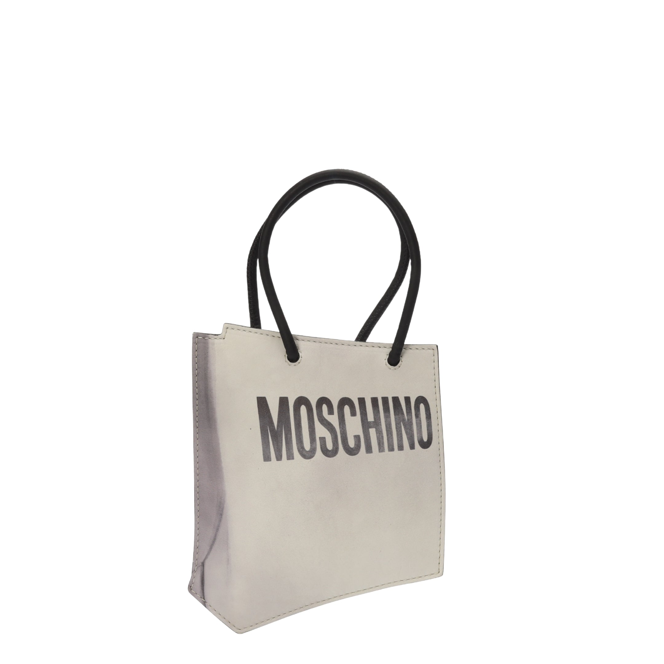 Moschino 2D White Flat Bag
