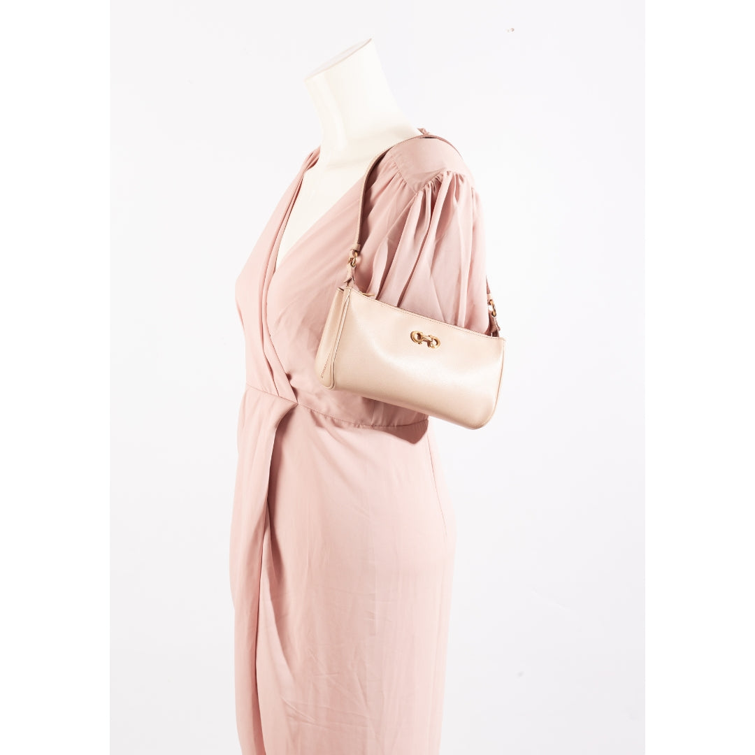 Salvatore Ferragamo Light Pink Gancini Shoulder Bag