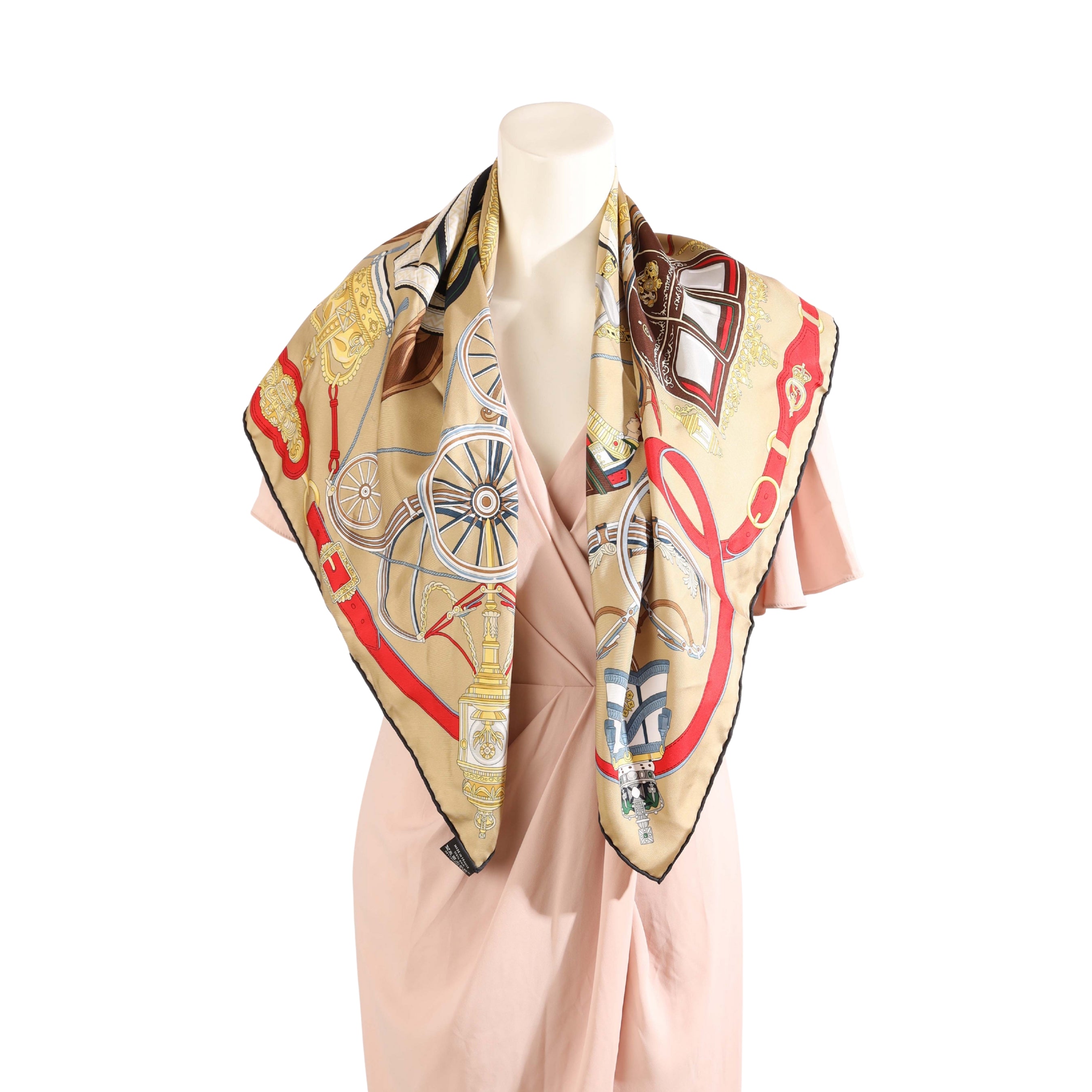 Hermes Stately Wheels scarf 90