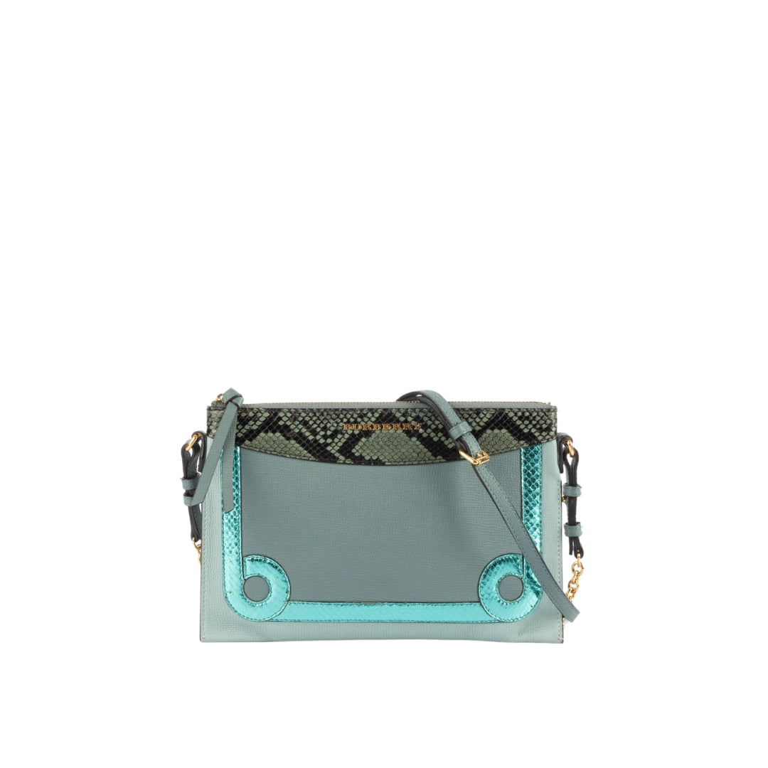 Burberry Python Trim Crossbody Bag