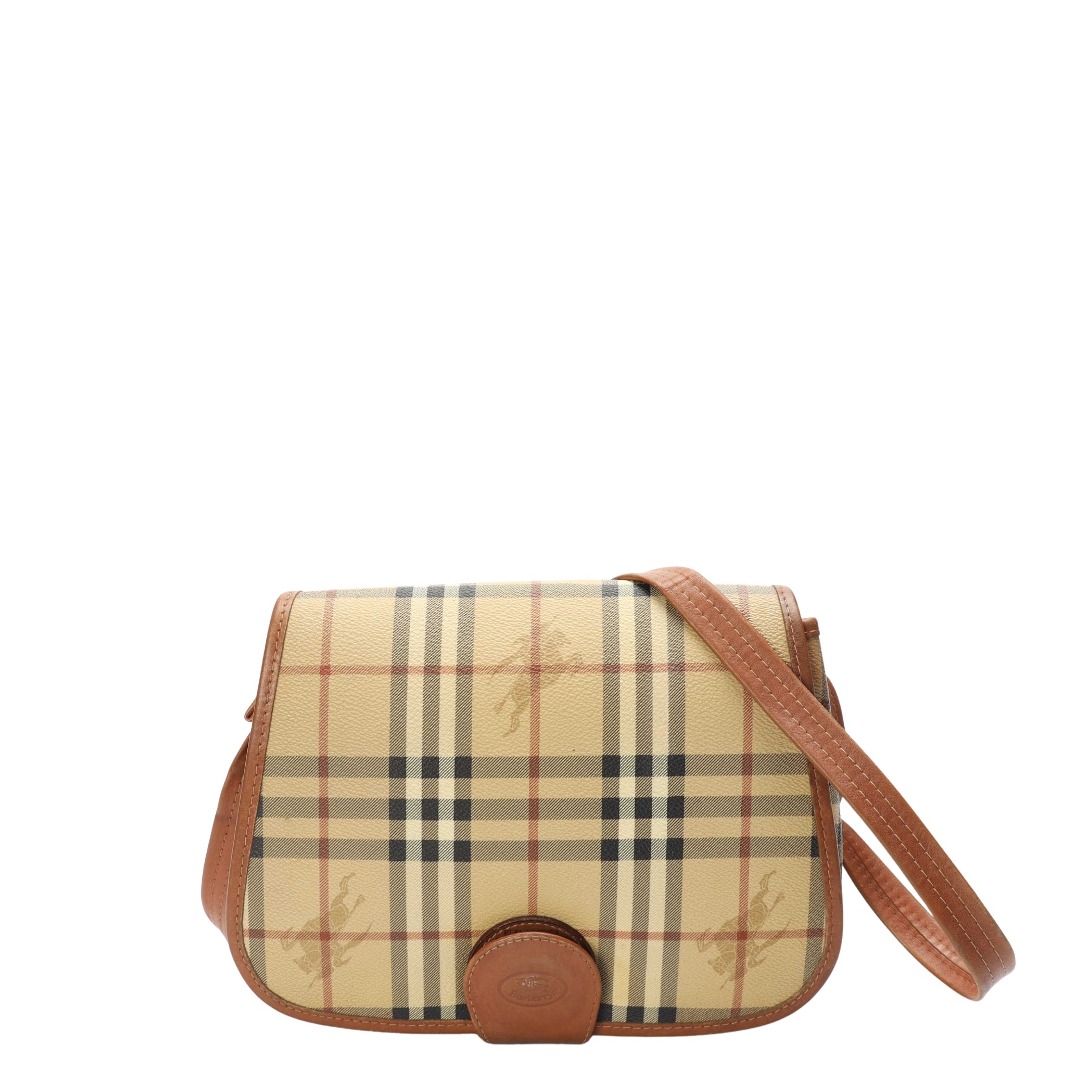 Burberry Haymarket Check Flap Cross Body Bag