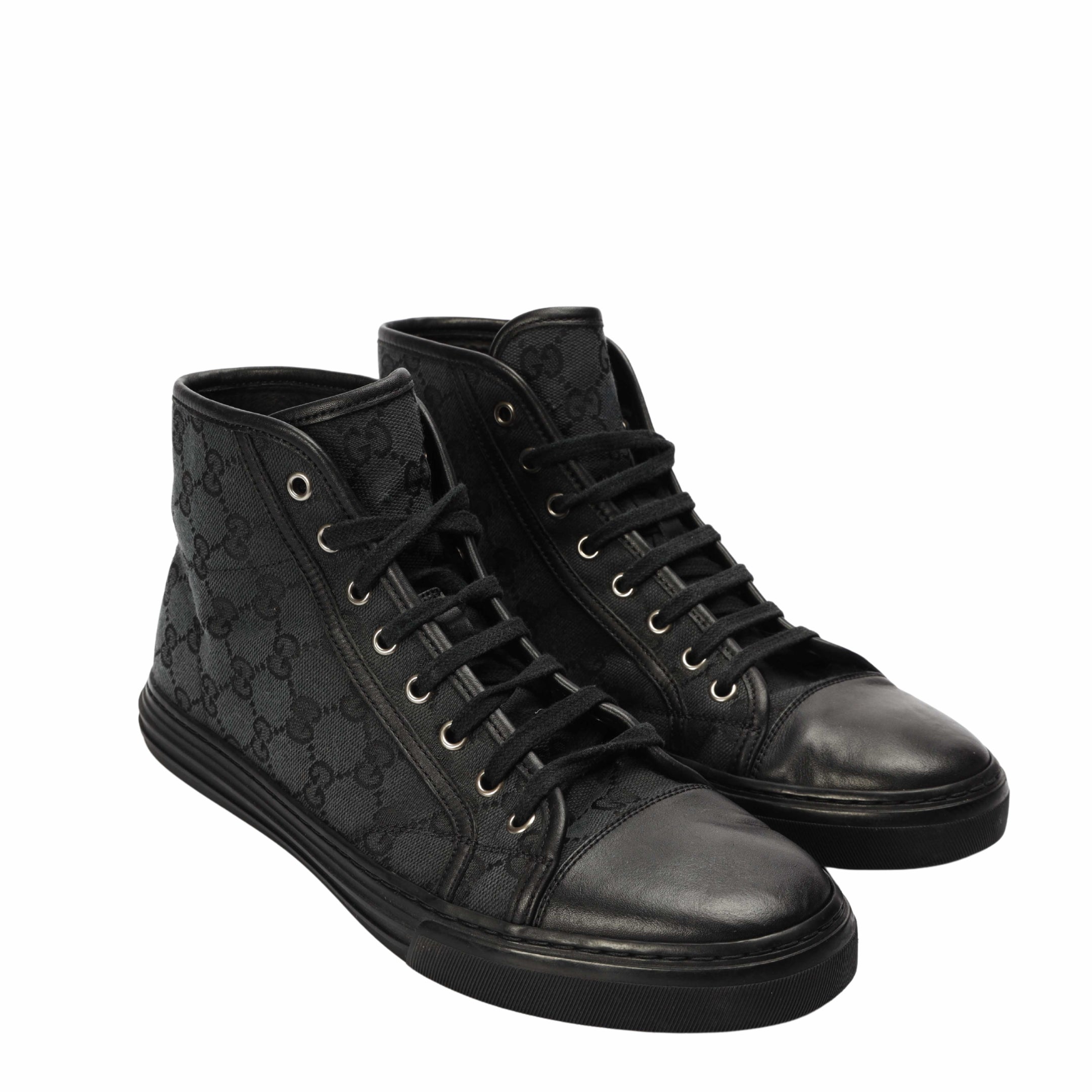 Gucci Black GG Brooklyn High Top Sneakers