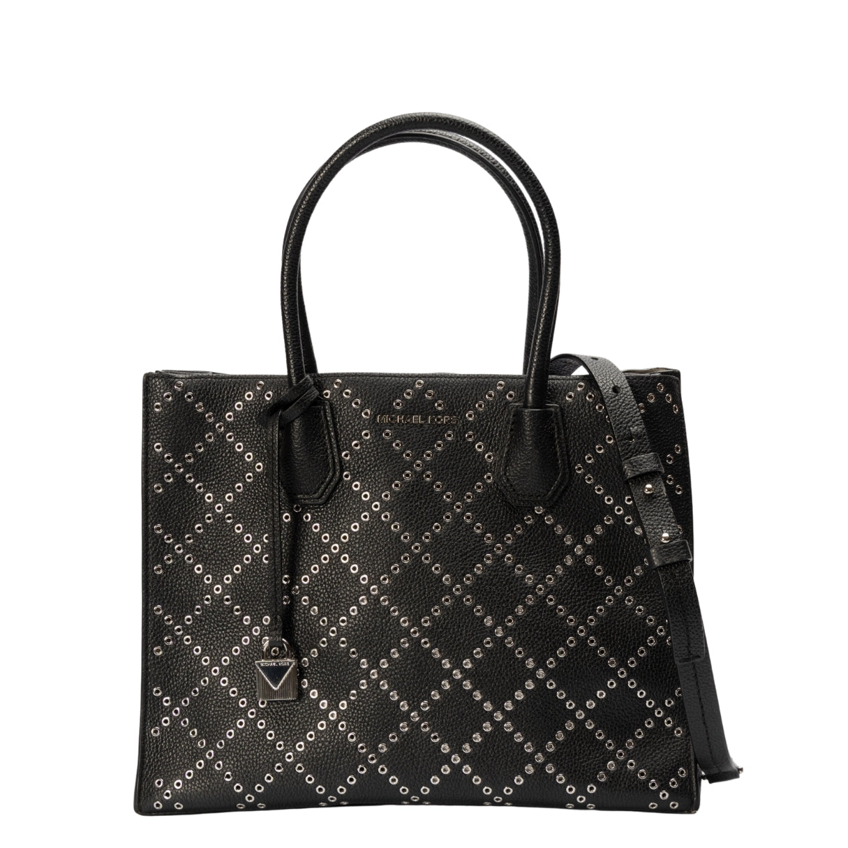 Michael Kors Black Mercer Grommeted Tote