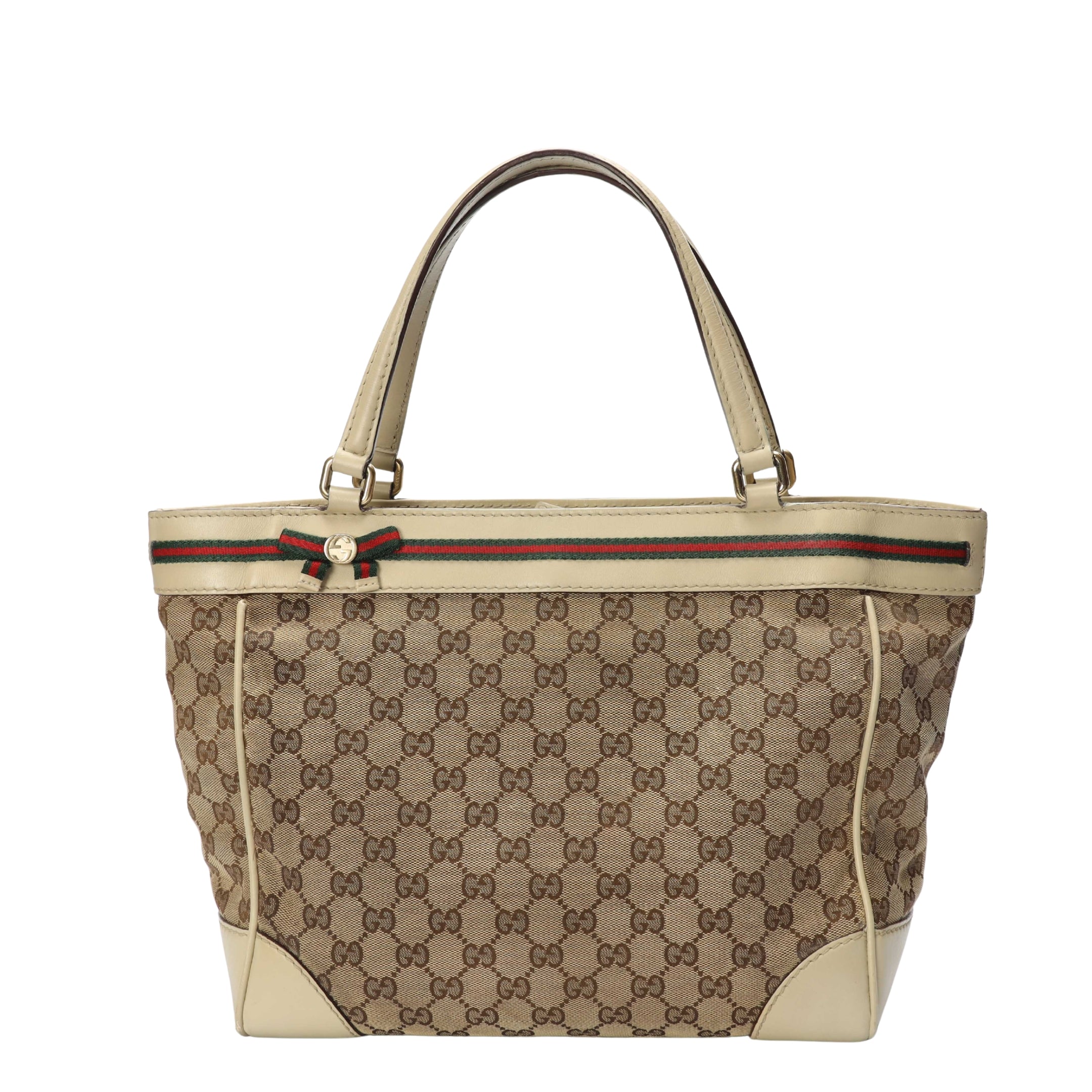 Gucci Brown/Beige GG Medium Mayfair Bow Tote