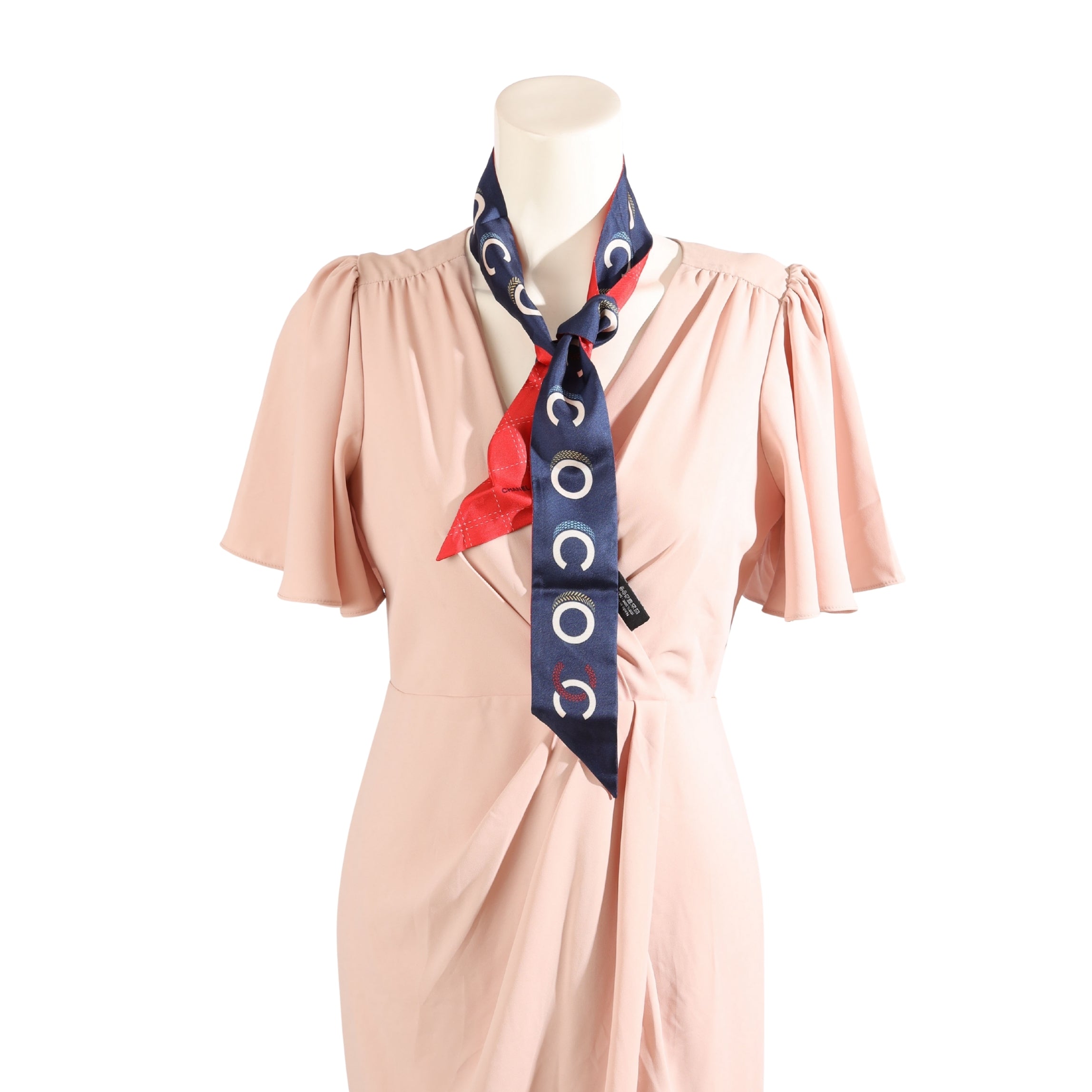 Chanel Slim Bandeau Silk Twill Scarf