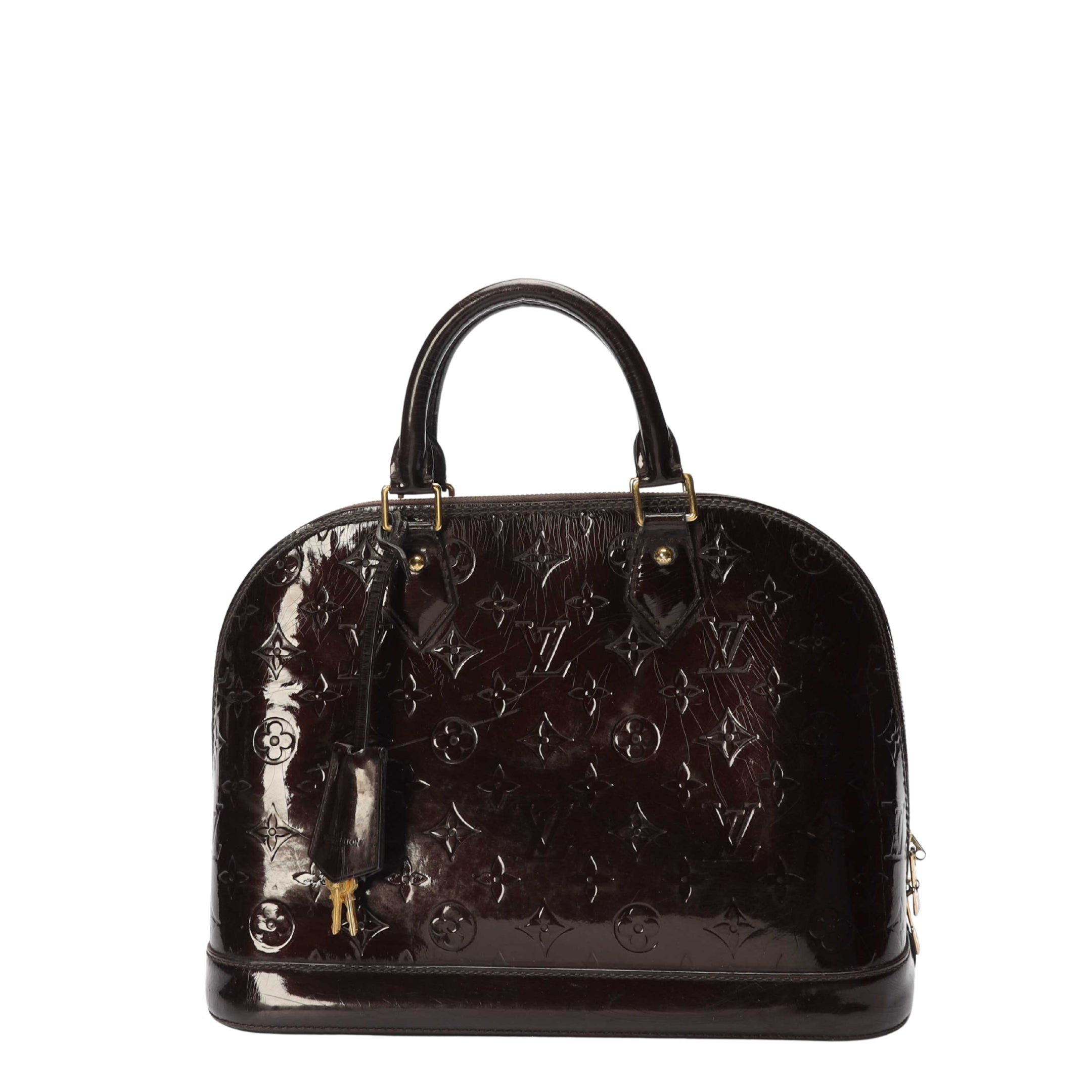Louis Vuitton Amarante Monogram Vernis Alma Satchel