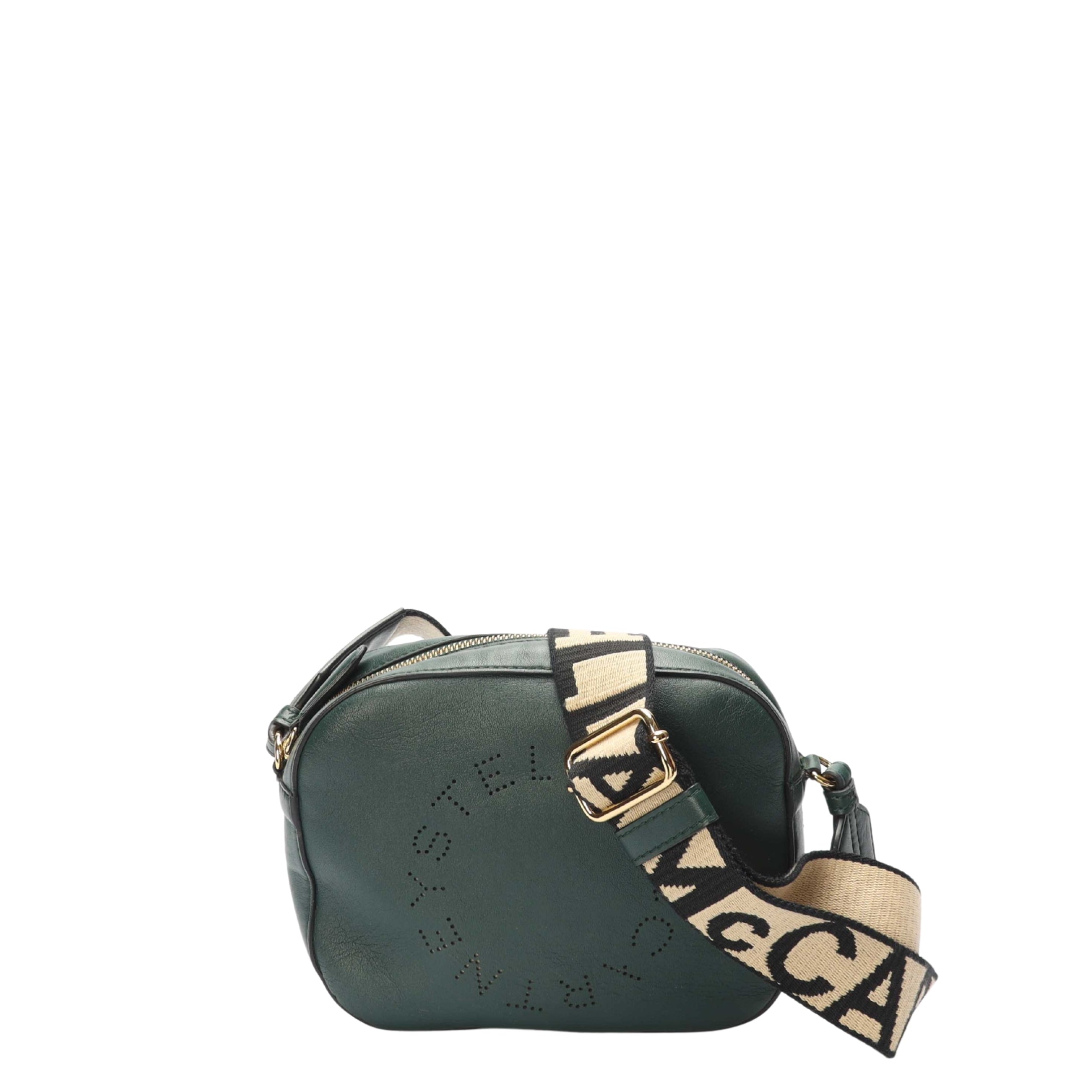 Stella Mccartney Green Grainy Small Camera Bag