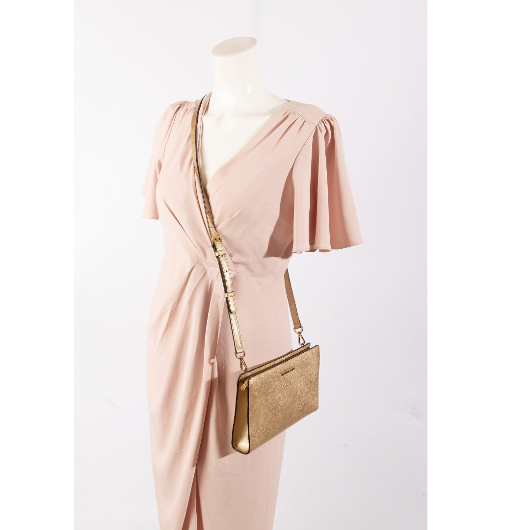Michael Kors Jet Set Travel Pale Gold Crossbody Bag