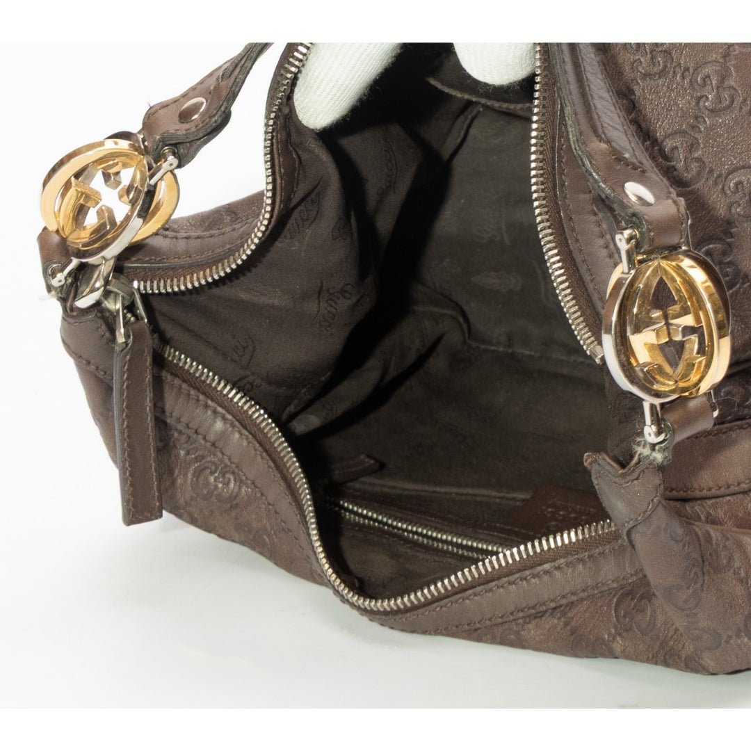 Gucci Guccissima GG Twin Hobo Bag