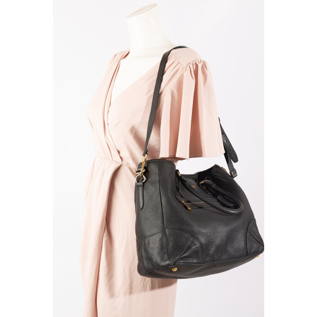 Prada Vitello Daino Convertible Tote