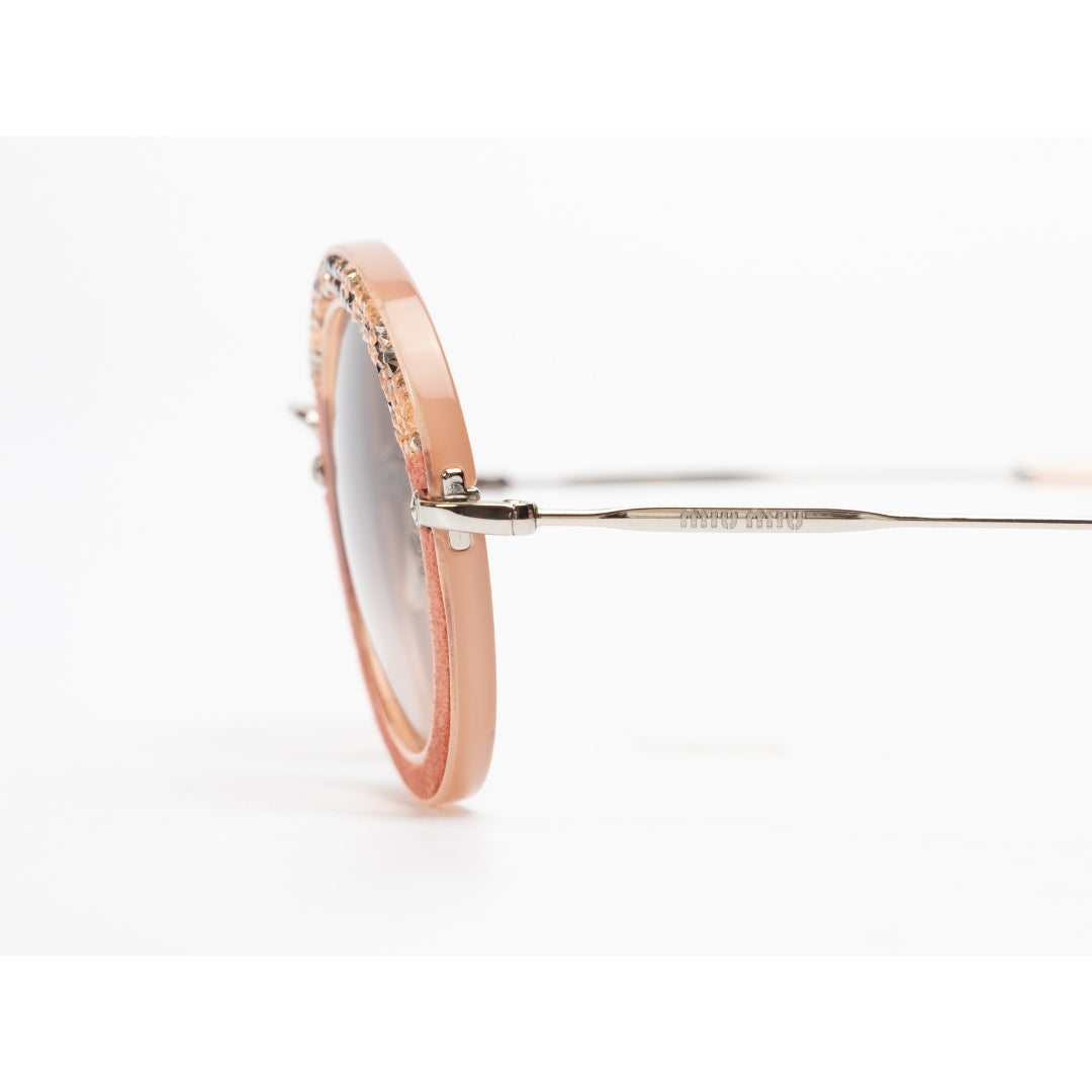 Miu Miu Sparkle Round Sunglasses