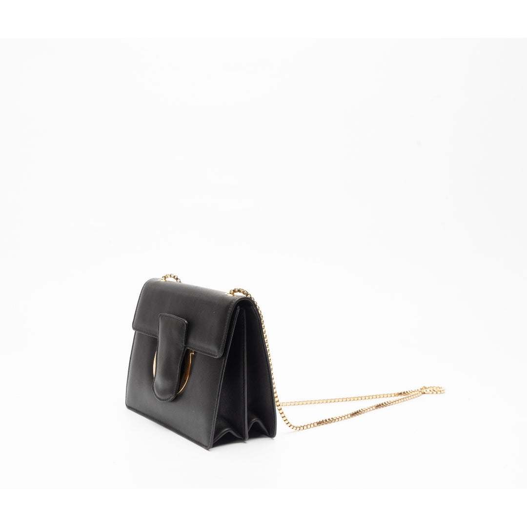 Salvatore Ferragamo Chain Link Leather Crossbody Bag