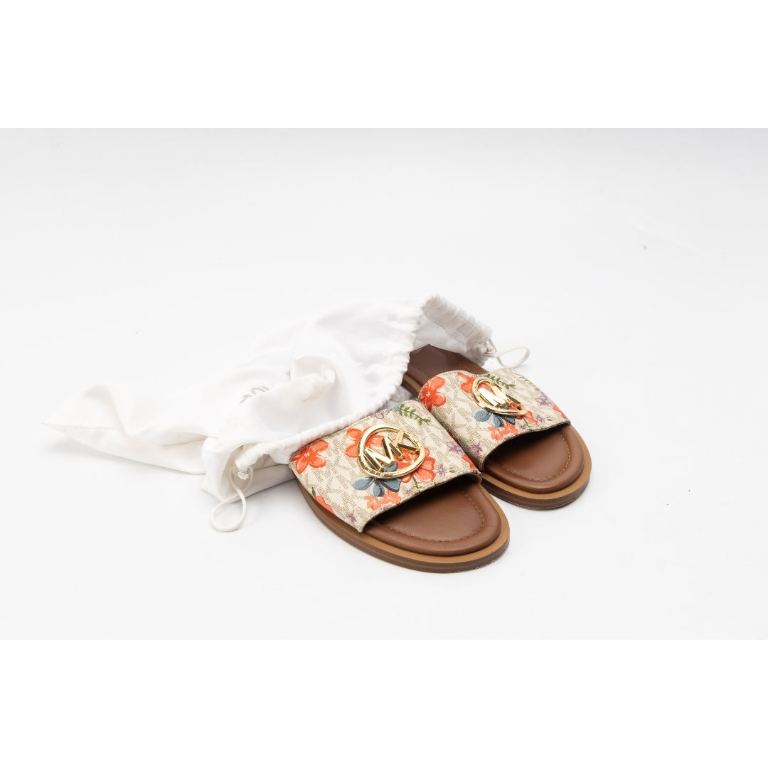 Michael Kors Fawn Hayworth Logo Slide Sandals