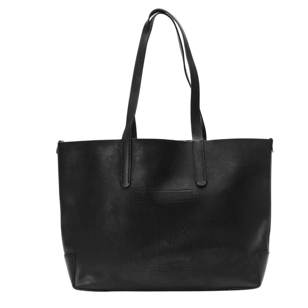 Burberry TB Monogram Embossed Leather Tote
