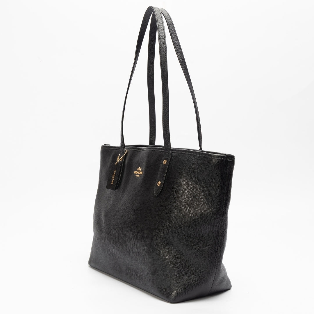 Coach Black Avenue Zip Tote